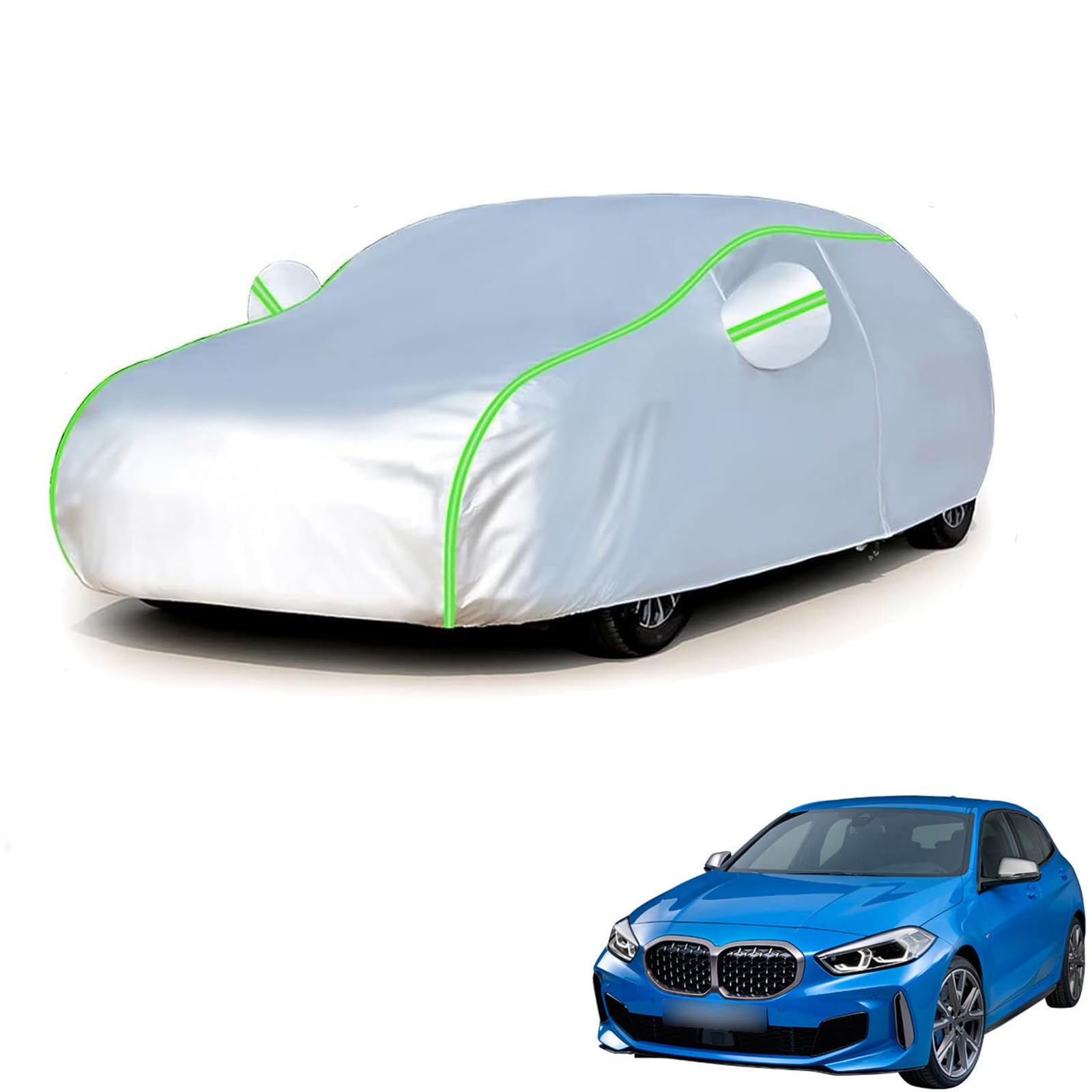 BMW 1シリーズ F40 2019年8月?現行 専用 全天候対応自動車カバー 紫外線防止 雨対策 防風 防水 傷防止 反射ストリップ 収納袋 保護カバー