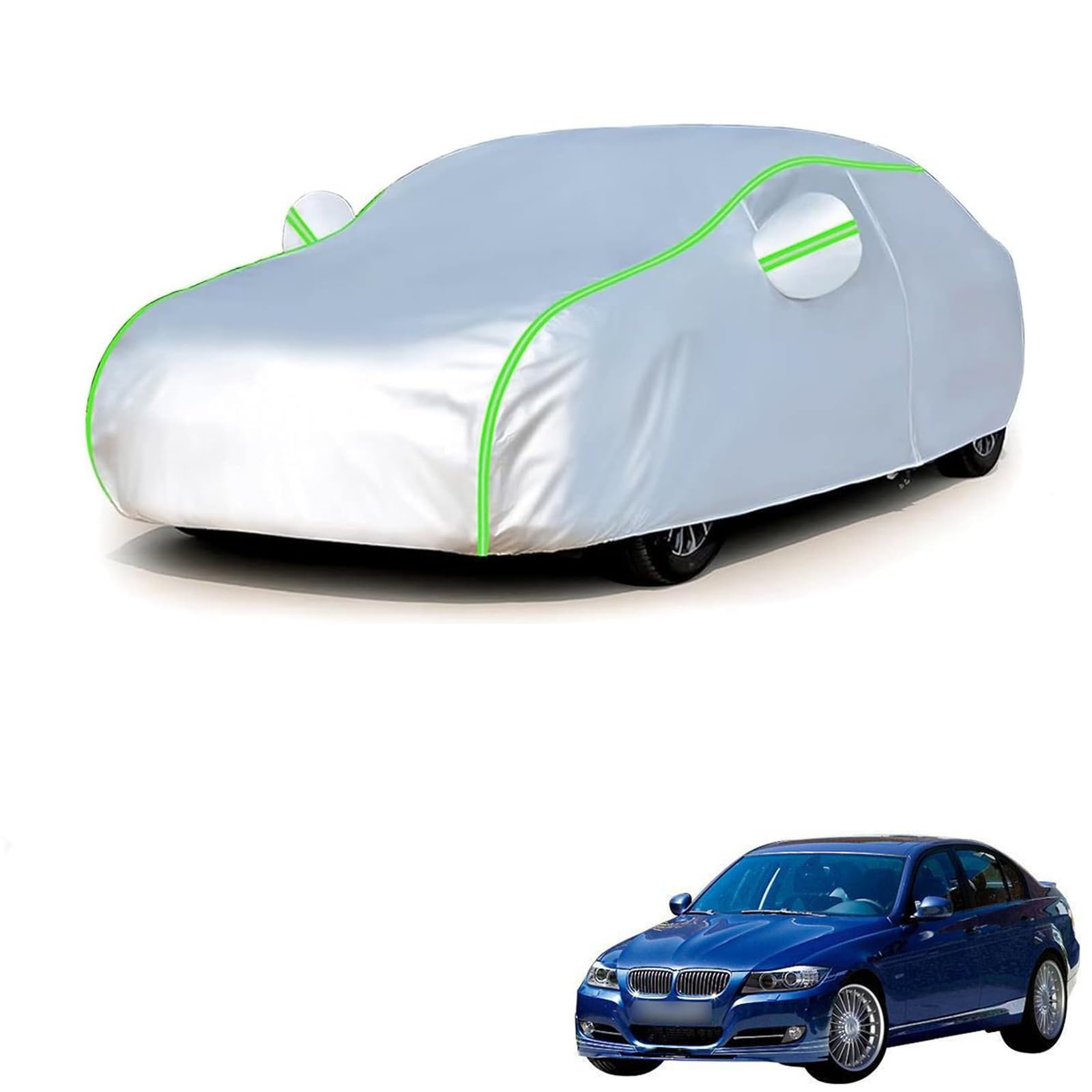 アルピナ B3 E90 2007年10月〜2013年2月 専用 全天候対応自動車カバー 紫外線防止 雨対策 防風 防水 傷防止 反射ストリップ 収納袋 保護カバー