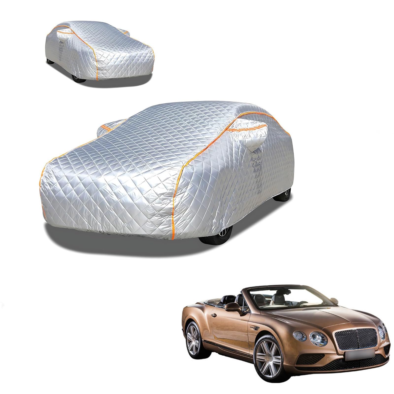 ベントレー コンチネンタルGTコンバーチブル 2013年4月〜2018年12月 専用 極厚5層構造 車カバー 雹対策 ボディカバー 裏起毛 防水 撥水 防雪 紫外線対策 自動車カバー 凍結防止 黄砂 PM2.5 対策 四季対応 屋外 屋内 傷防止 丈夫 収納袋付き