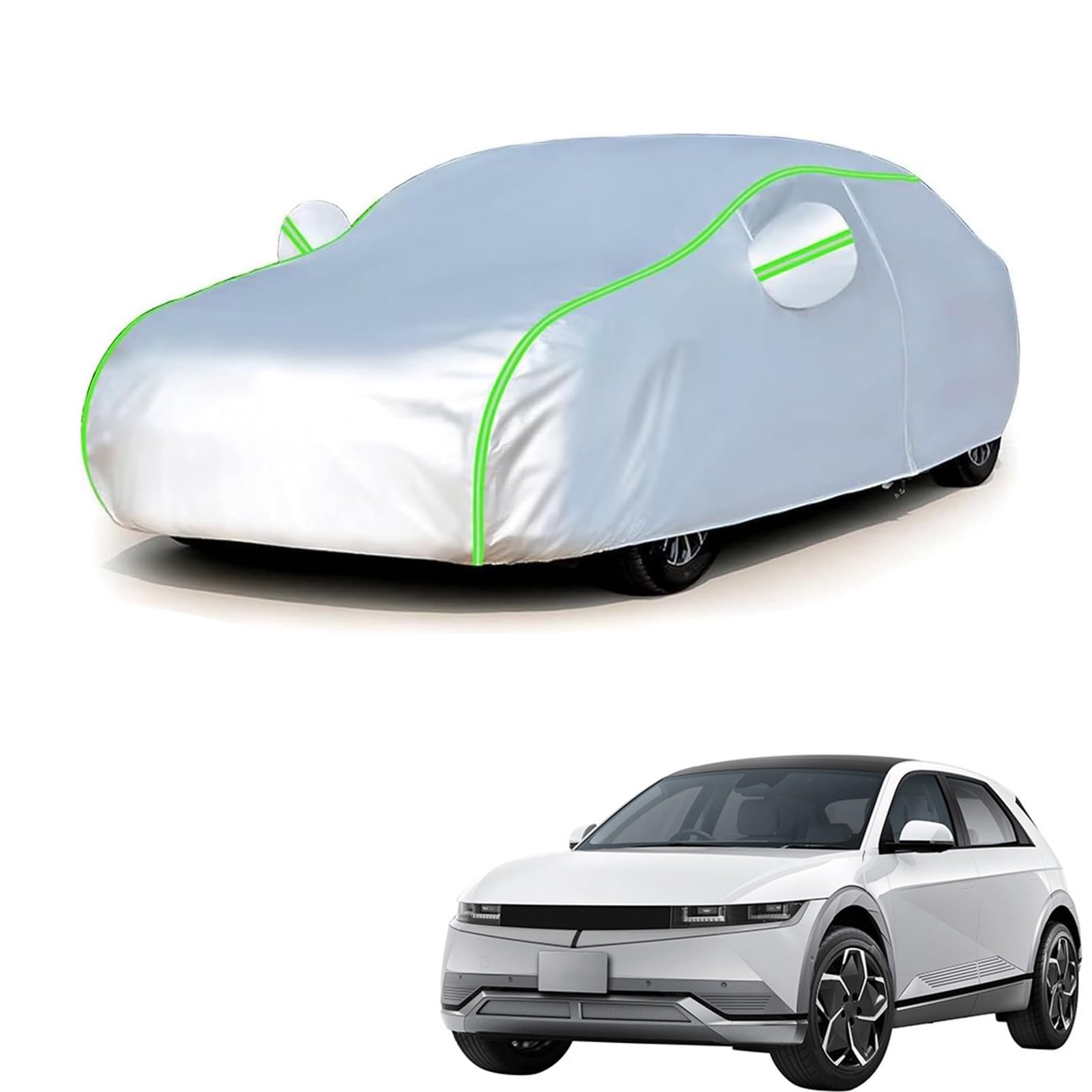 ヒョンデ ヒョンデ アイオニック5 2022年5月?現行 専用 全天候対応自動車カバー 紫外線防止 雨対策 防風 防水 傷防止 反射ストリップ 収納袋 保護カバー
