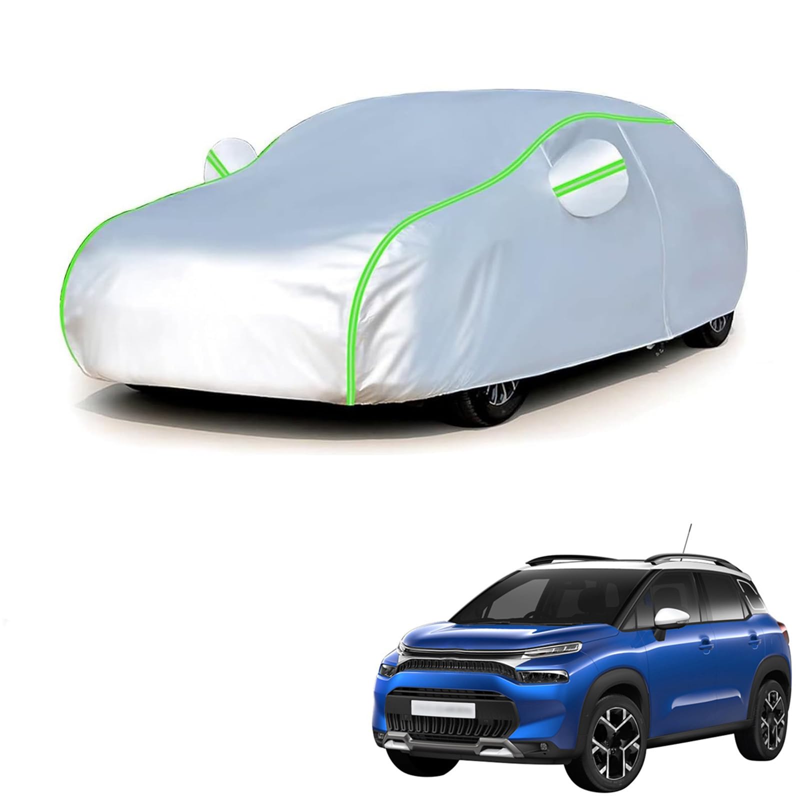 シトロエン C3エアクロスSUV A88系 2019年7月?現行 専用 全天候対応自動車カバー 紫外線防止 雨対策 防風 防水 傷防止 反射ストリップ 収納袋 保護カバー