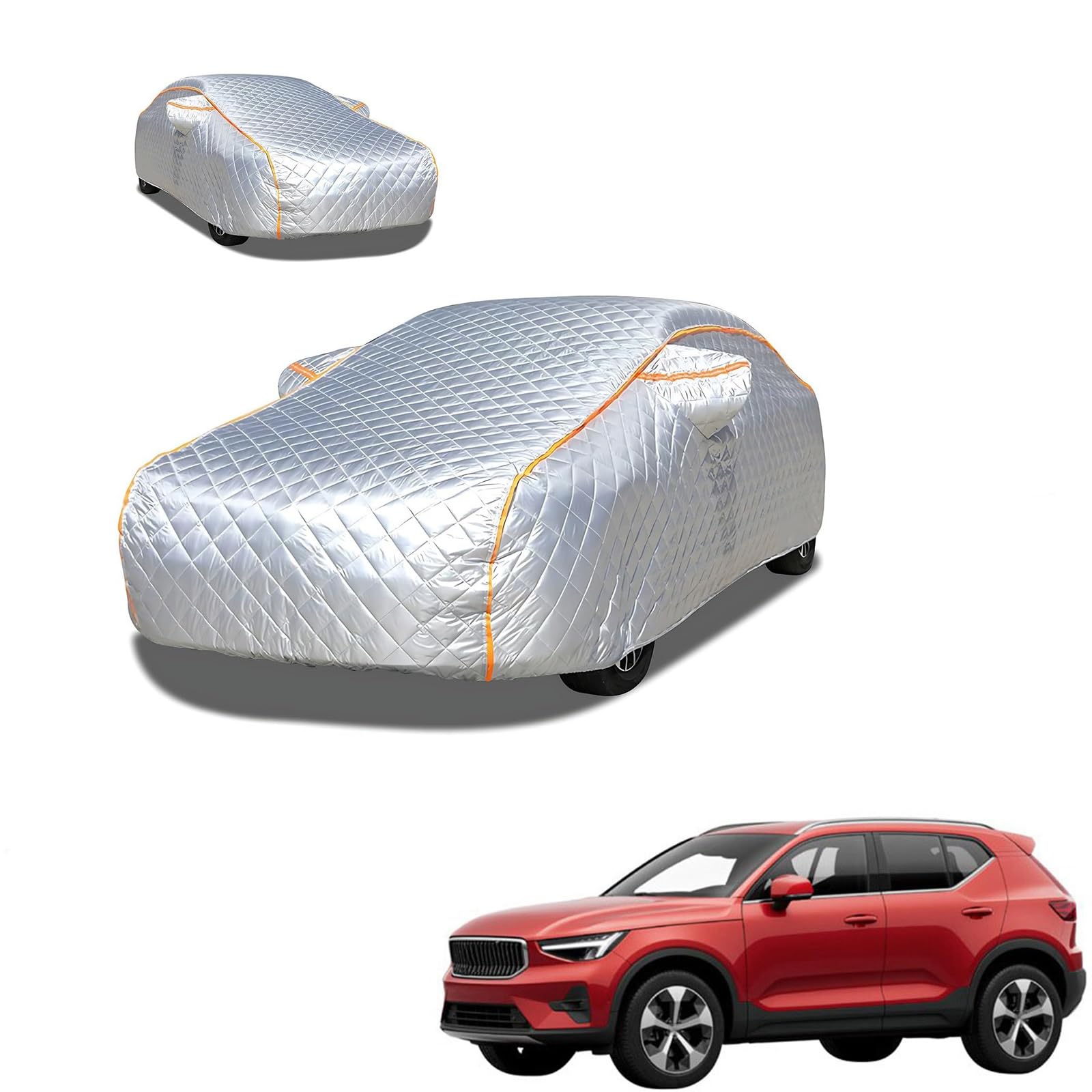 ボルボ XC40 2018年3月?現行 専用 極厚5層構造 車カバー 雹対策 ボディカバー 裏起毛 防水 撥水 防雪 紫外線対策 自動車カバー 凍結防止 黄砂 PM2.5 対策 四季対応 屋外 屋内 傷防止 丈夫 収納袋付き