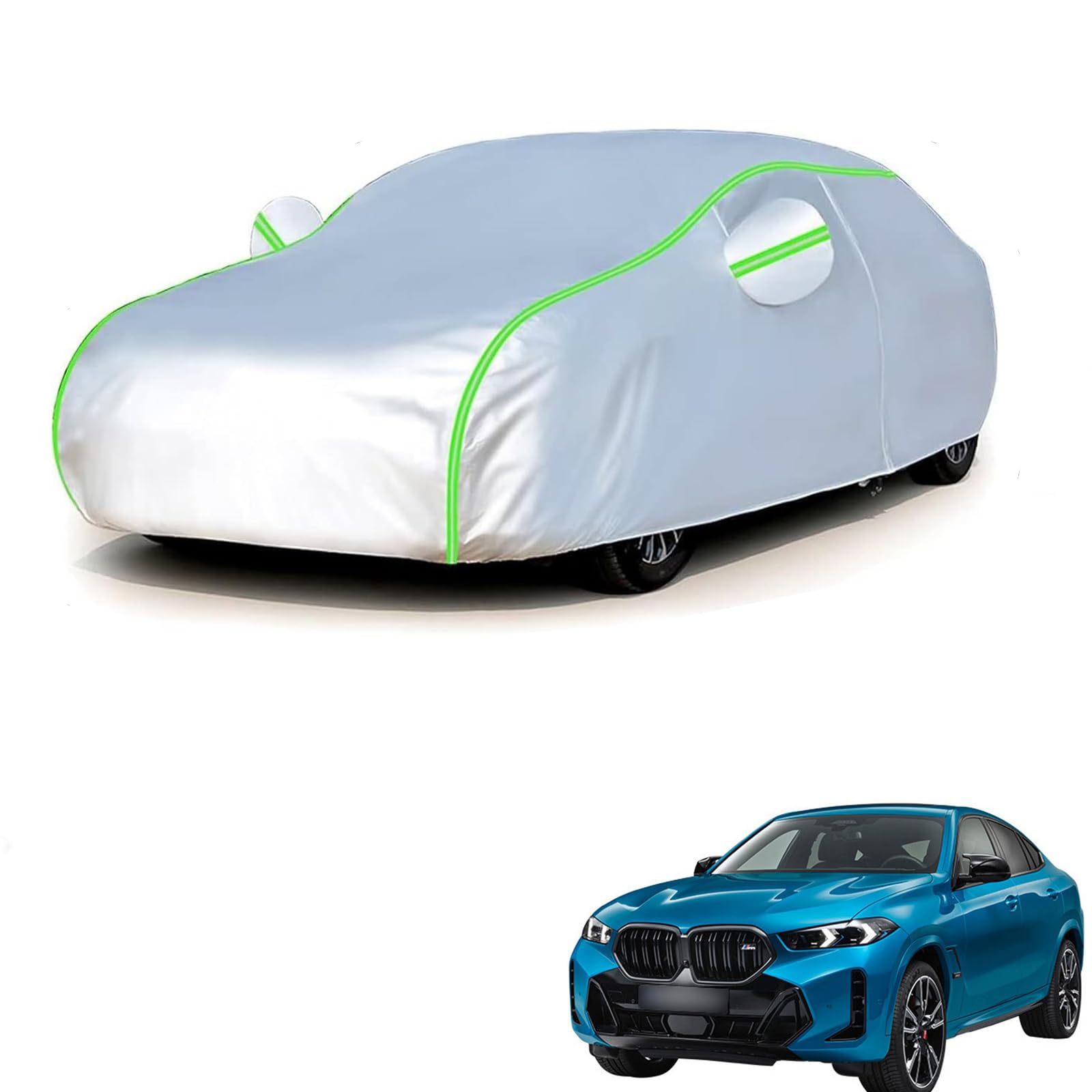 BMW X6 G06 2019年12月?現行 専用 全天候対応自動車カバー 紫外線防止 雨対策 防風 防水 傷防止 反射ストリップ 収納袋 保護カバー