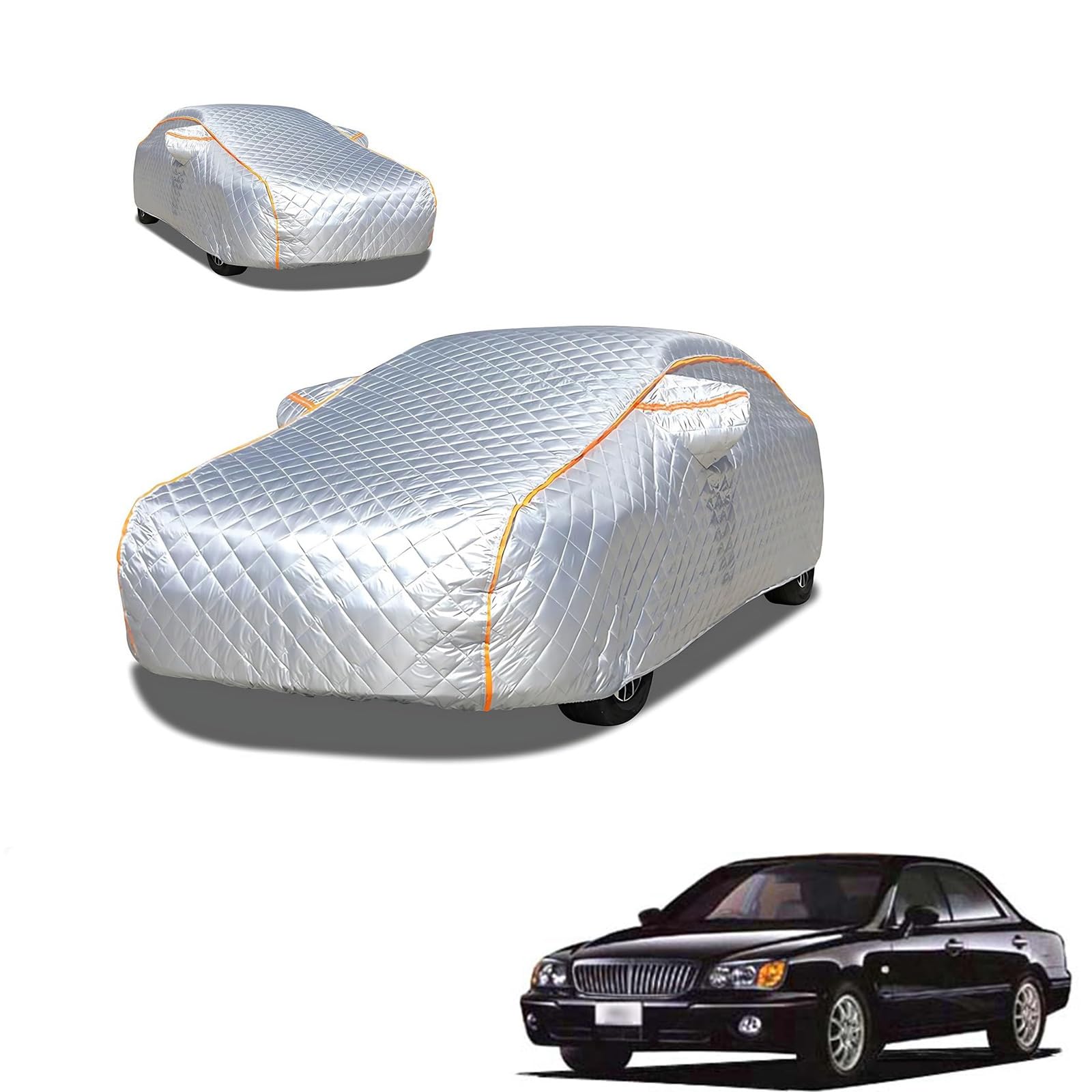 ヒョンデ ヒョンデ XG 2001年5月〜2005年12月 専用 極厚5層構造 車カバー 雹対策 ボディカバー 裏起毛 防水 撥水 防雪 紫外線対策 自動車カバー 凍結防止 黄砂 PM2.5 対策 四季対応 屋外 屋内 傷防止 丈夫 収納袋付き