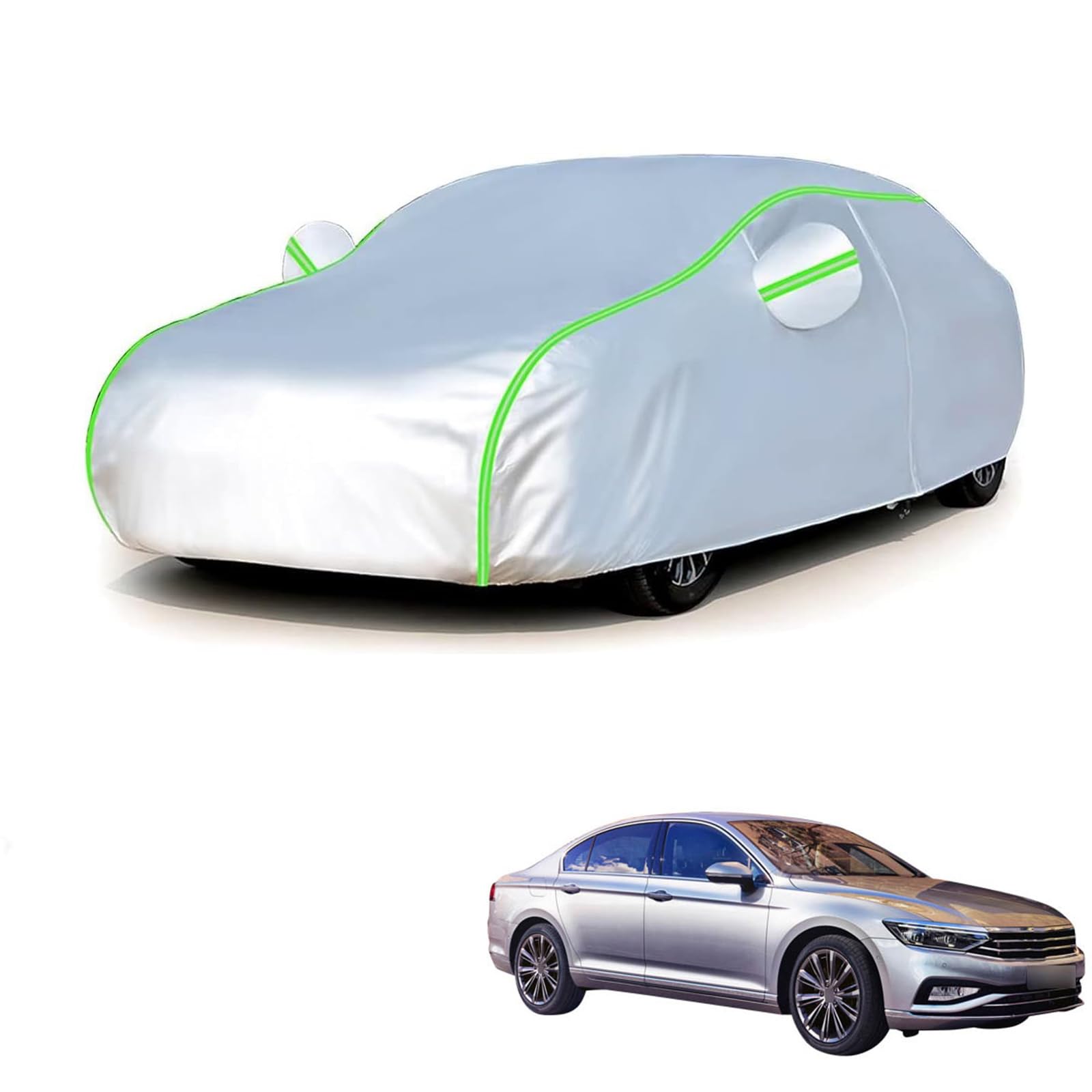 フォルクスワーゲン パサート 3C/3G系 2015年7月?現行 専用 全天候対応自動車カバー 紫外線防止 雨対策 防風 防水 傷防止 反射ストリップ 収納袋 保護カバー