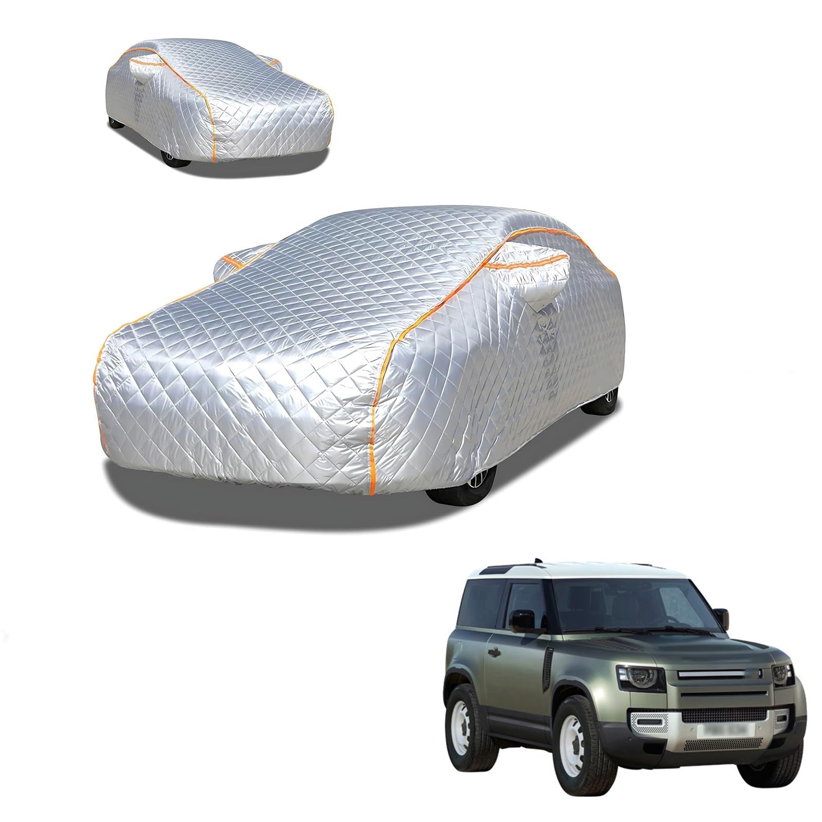 ランドローバー 90 DEFENDER X-DYNAMIC SE DEFENDER XS EDITION 2019年11月?現行 専用 極厚5層構造 車カバー 雹対策 ボディカバー 裏起毛 防水 撥水 防雪 紫外線対策 自動車カバー 凍結防止 黄砂 PM2.5 対策 四季対応 屋外 屋内 傷防止 丈夫 収納袋付き