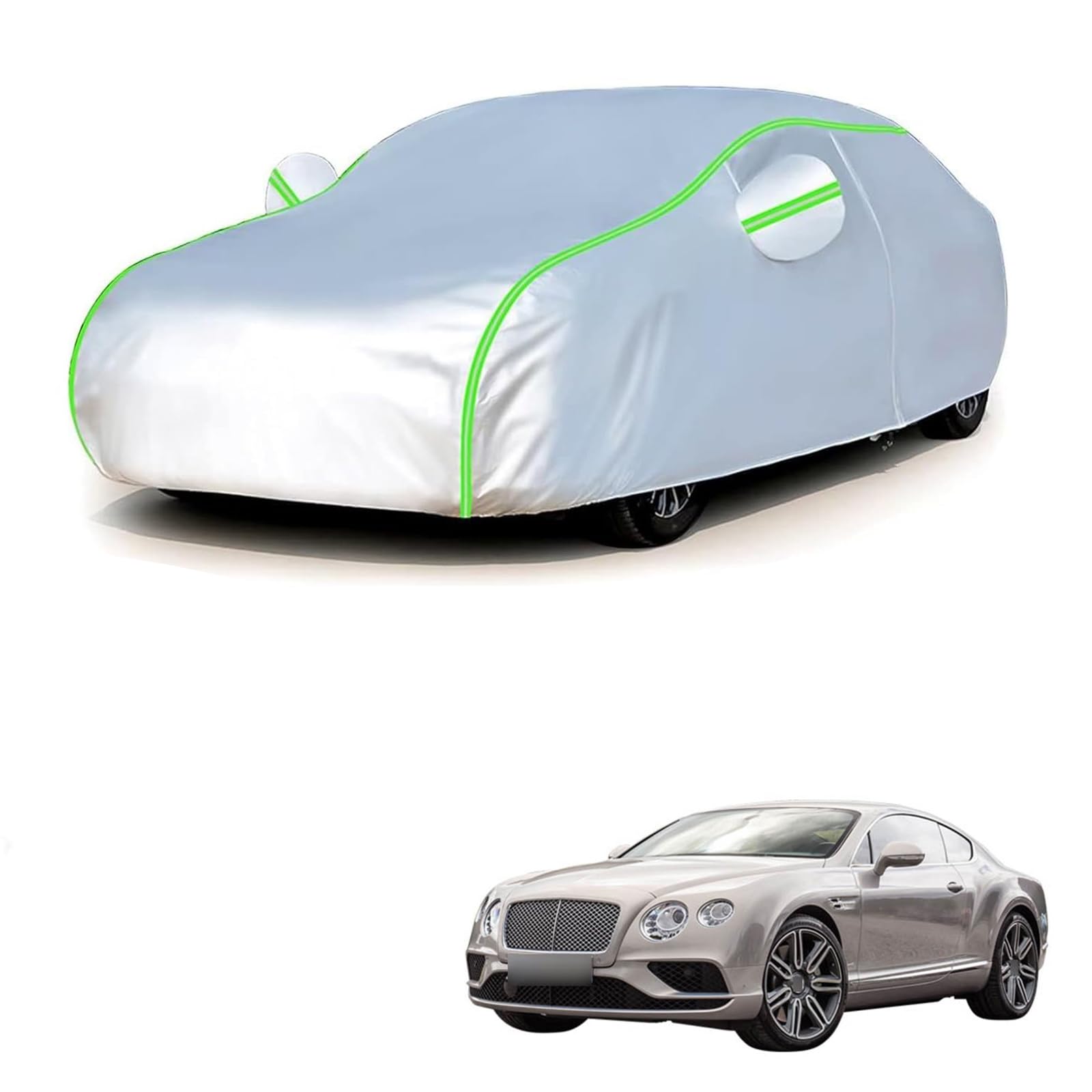 ベントレー コンチネンタルGT2011年2月〜2017年11月 専用 全天候対応自動車カバー 紫外線防止 雨対策 防風 防水 傷防止 反射ストリップ 収納袋 保護カバー