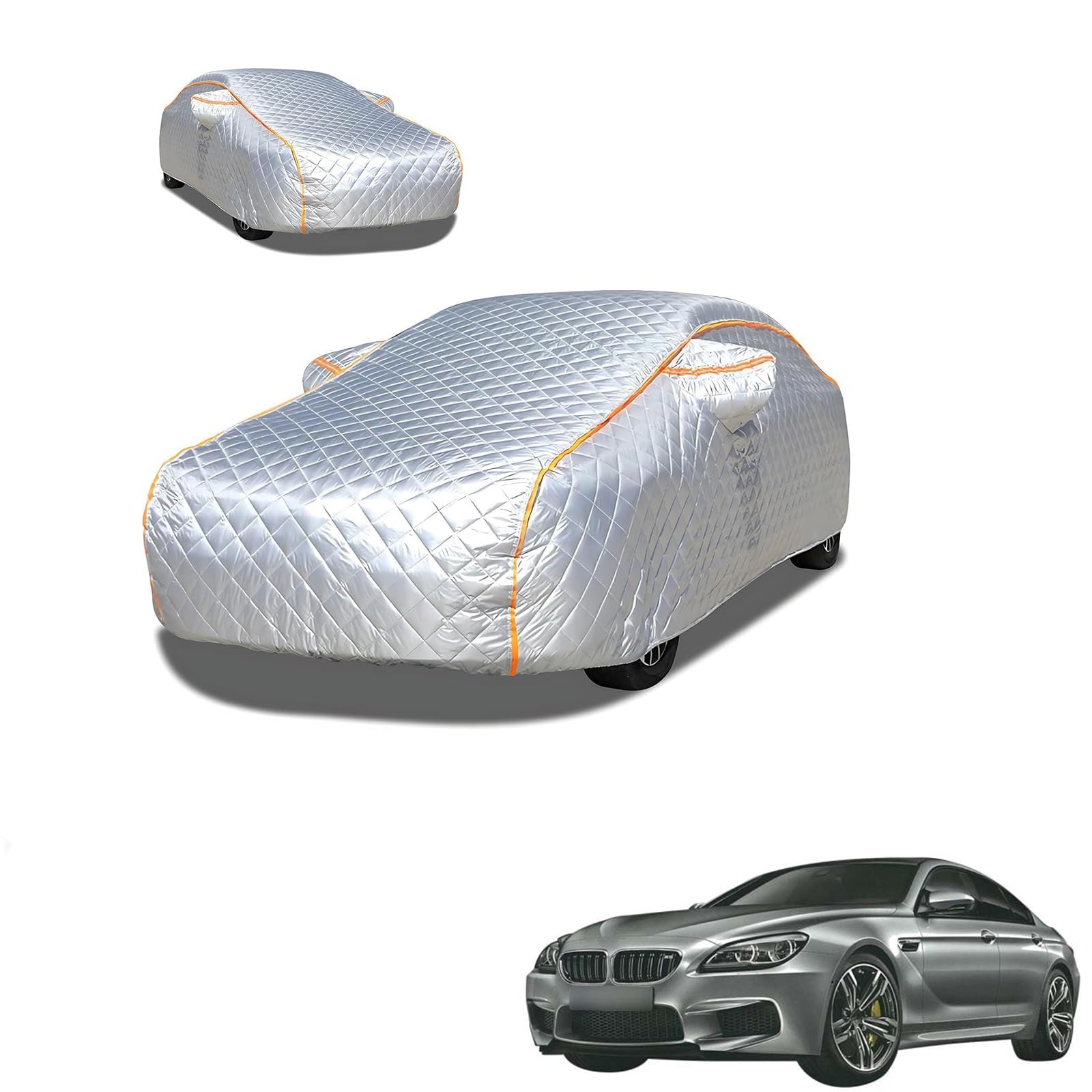 Rakuten - BMW M6 グランクーペ F06 2013年1月〜2019年9月 専用 極厚5層構造 車カバー 雹対策 ボディカバー 裏起毛 防水 撥水 防雪 紫外線対策 自動車カバー 凍結防止 黄砂 PM2.5 対策 四季対応 屋外 屋内 傷防止 丈夫 収納袋付き