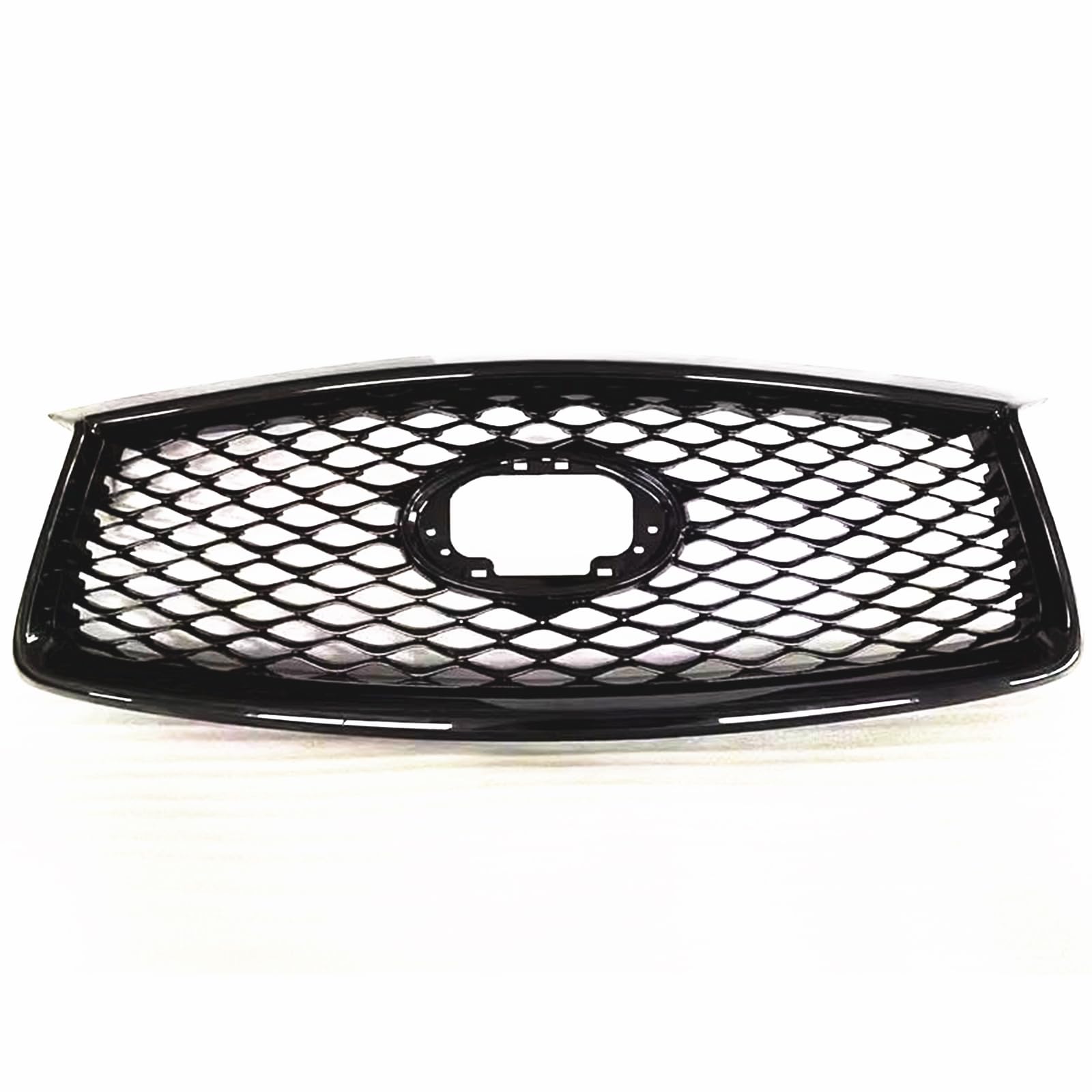 インフィニティ QX50 2019 2020 2021-2023用フロントバンパーグリルカバーメッシュ 光沢ブラック
