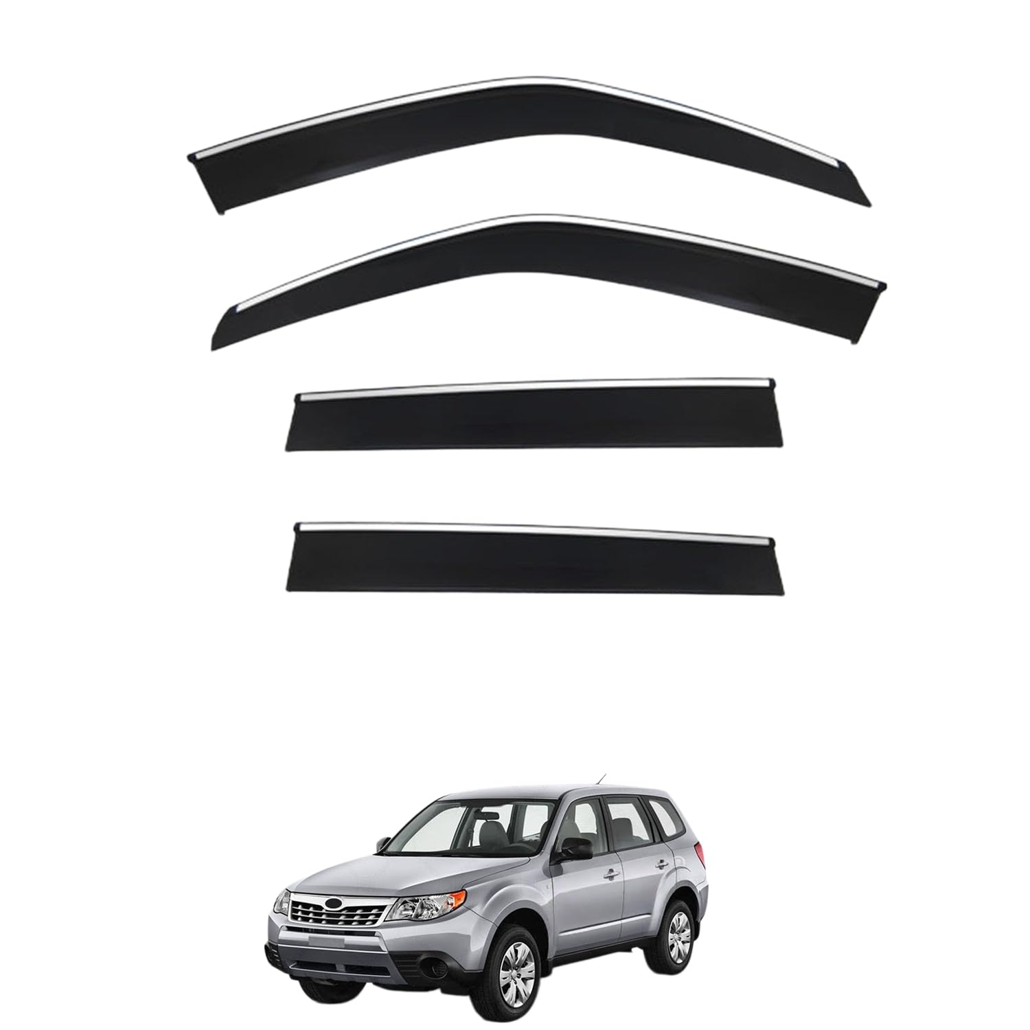 に適用 スバル フォレスター SH 2009-2012 専用 ドアバイザー 車用レインガード 厳選アクリル製 防雨性 風切り音軽減 カスタムカーパーツ サイドバイザーセット 日よけ対策 通年使用 車外装備品 傷防止 簡単装着 視界を遮らない 結露除去 雨天走行