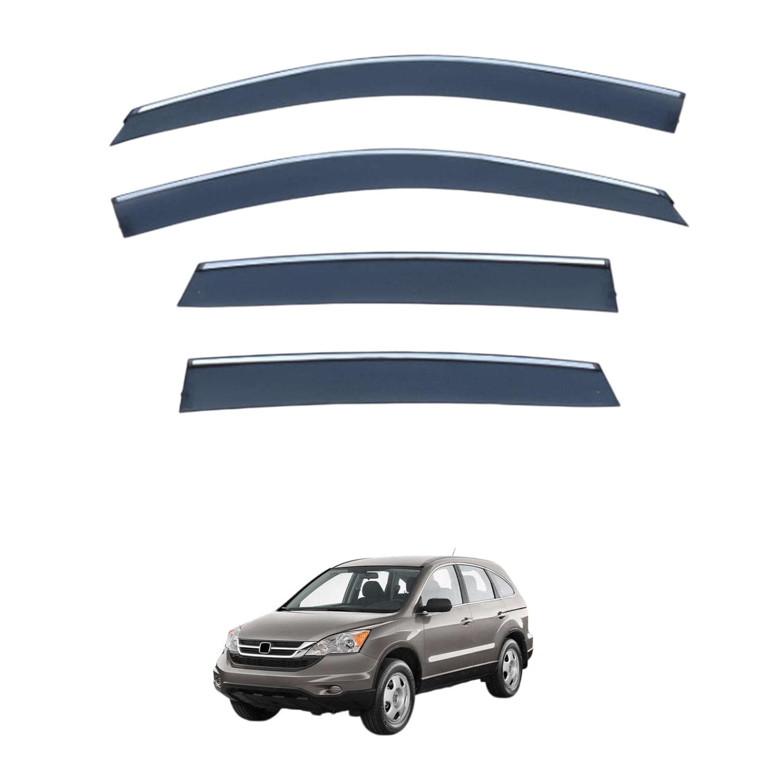 に適用 ホンダ CR-V RE 2007-2011 専用 ドアバイザー 車用レインガード 厳選アクリル製 防雨性 風切り音軽減 カスタムカーパーツ サイドバイザーセット 日よけ対策 通年使用 車外装備品 傷防止 簡単装着 視界を遮らない 結露除去 雨天走行