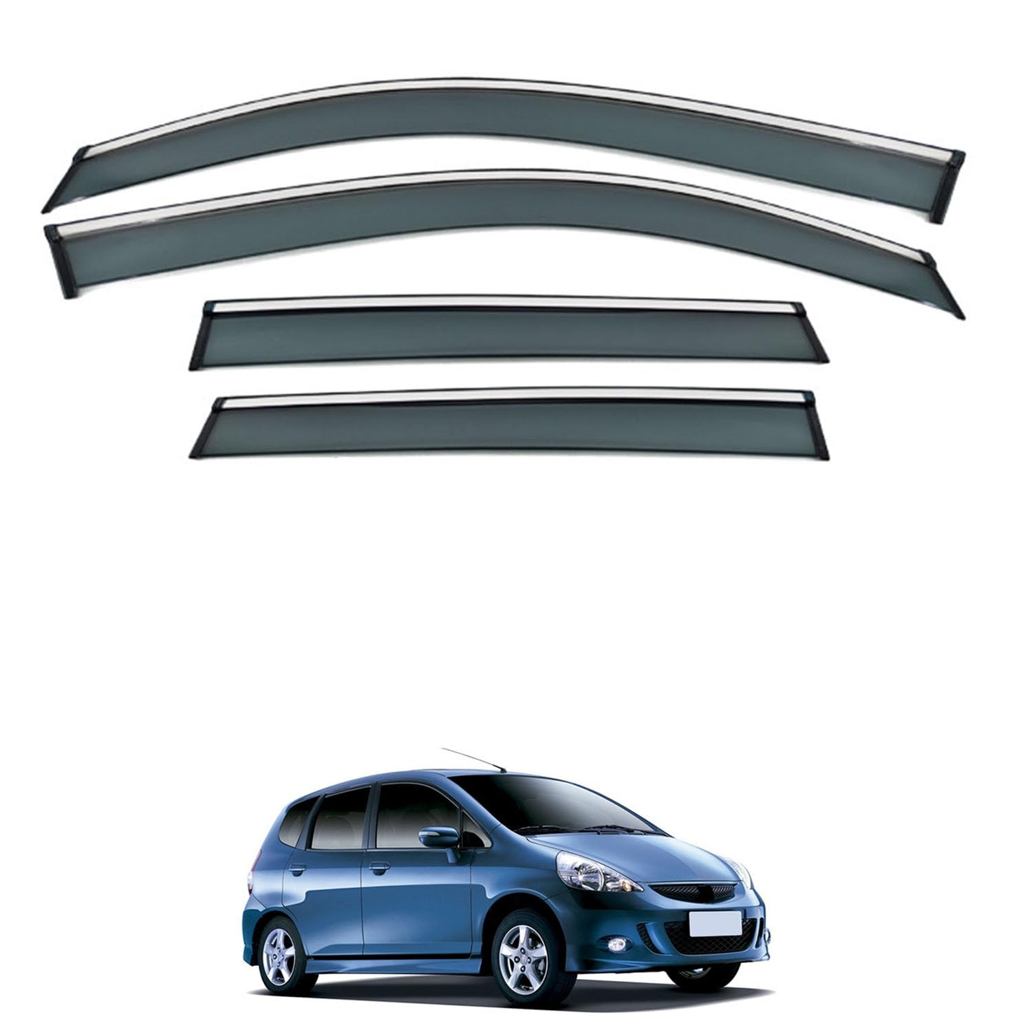 【専用設計モデル】に適用 ホンダ フィット GD 2001-2007 専用【耐候性に優れたマテリアル】傷がつきにくく、対候性にも優れたPC素材で成型されています。柔軟性が高いため、物理的な衝撃を受けても割れにくく、長きにわたって美しい外観を維持します。【雨の日の不快感をゼロに】窓を開けても雨の侵入をしっかりブロック。車内の空気がこもりがちな雨天時でも、効率よく換気が行えるため、同乗者にも快適な移動時間を提供します。【スタイリッシュな外観】車体デザインに自然に溶け込む洗練されたフォルム。実用的な雨除け?日除けとしてだけでなく、愛車のサイドビューをより引き締めるカスタムアクセサリーとしても最適です。【無加工?スピーディー装着】車体へのダメージがない両面テープ貼り付けタイプ。面倒な工具や専門的な技術は一切不要で、フィッティングを確認して貼り合わせるだけで作業が完了します。ドアバイザー 車用レインガード 厳選アクリル製 優れた防雨性 風切り音軽減 カスタムカーパーツ サイドバイザーセット 日よけ対策 通年使用 車外装備品 傷防止 簡単装着 視界を遮らない 結露除去 雨天走行