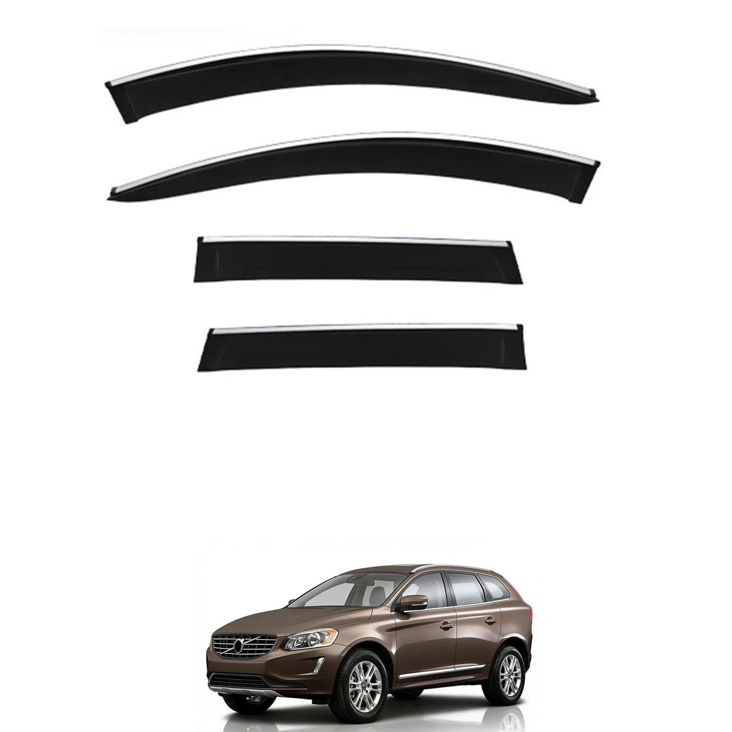 【専用設計モデル】に適用 ボルボ XC60 2008-2017 専用【耐候性に優れたマテリアル】傷がつきにくく、対候性にも優れたPC素材で成型されています。柔軟性が高いため、物理的な衝撃を受けても割れにくく、長きにわたって美しい外観を維持します。【雨の日の不快感をゼロに】窓を開けても雨の侵入をしっかりブロック。車内の空気がこもりがちな雨天時でも、効率よく換気が行えるため、同乗者にも快適な移動時間を提供します。【スタイリッシュな外観】車体デザインに自然に溶け込む洗練されたフォルム。実用的な雨除け?日除けとしてだけでなく、愛車のサイドビューをより引き締めるカスタムアクセサリーとしても最適です。【無加工?スピーディー装着】車体へのダメージがない両面テープ貼り付けタイプ。面倒な工具や専門的な技術は一切不要で、フィッティングを確認して貼り合わせるだけで作業が完了します。ドアバイザー 車用レインガード 厳選アクリル製 優れた防雨性 風切り音軽減 カスタムカーパーツ サイドバイザーセット 日よけ対策 通年使用 車外装備品 傷防止 簡単装着 視界を遮らない 結露除去 雨天走行