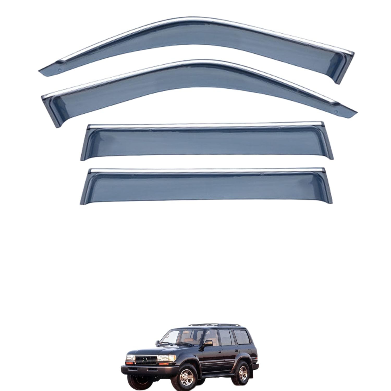 に適用 レクサス LX450 J80 1996-1997 専用 ドアバイザー 車用レインガード 厳選アクリル製 防雨性 風切り音軽減 カスタムカーパーツ サイドバイザーセット 日よけ対策 通年使用 車外装備品 傷防止 簡単装着 視界を遮らない 結露除去 雨天走行