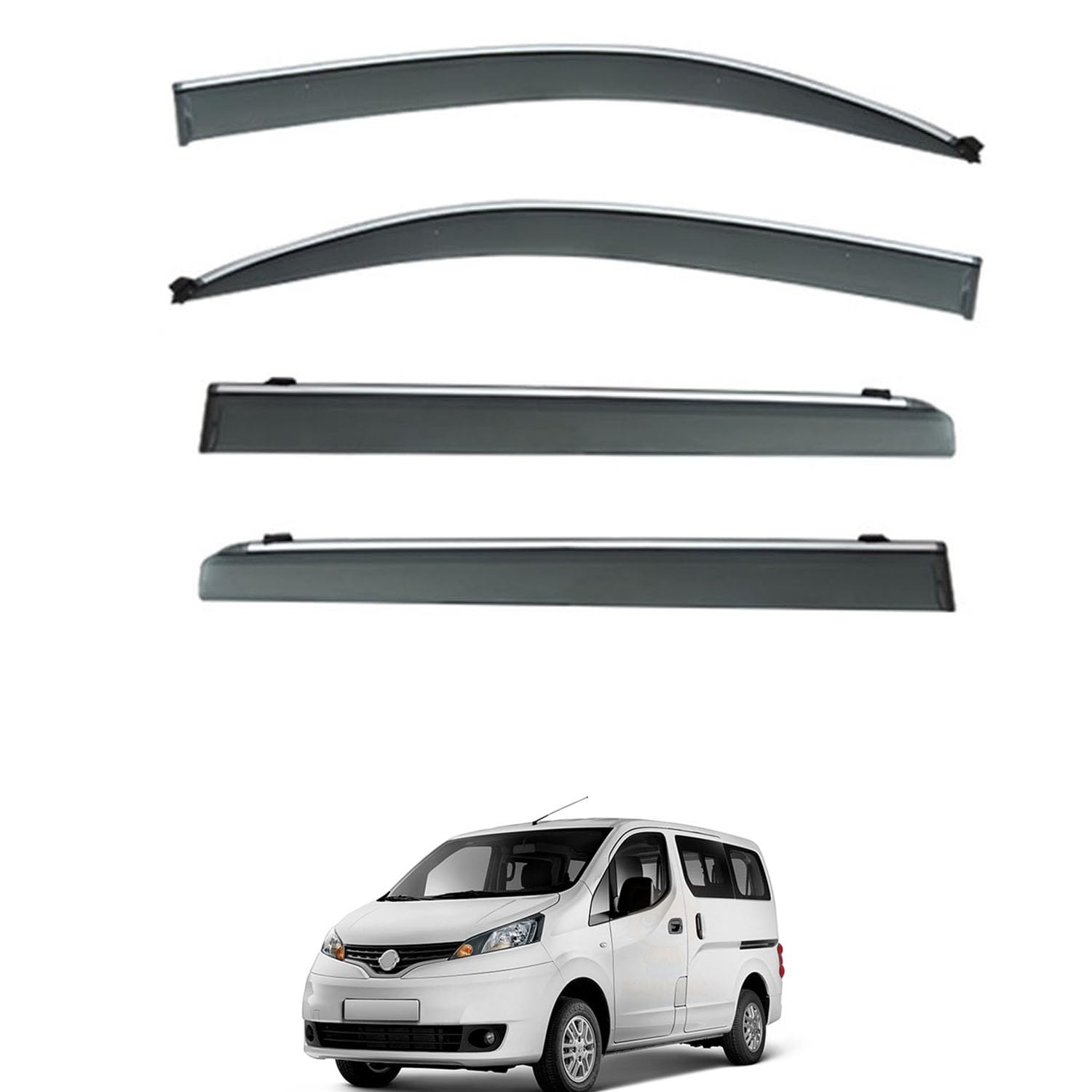 に適用 日産 NV200バネット M20 2010+ 専用 ドアバイザー 車用レインガード 厳選アクリル製 防雨性 風切り音軽減 カスタムカーパーツ サイドバイザーセット 日よけ対策 通年使用 車外装備品 傷防止 簡単装着 視界を遮らない 結露除去 雨天走行
