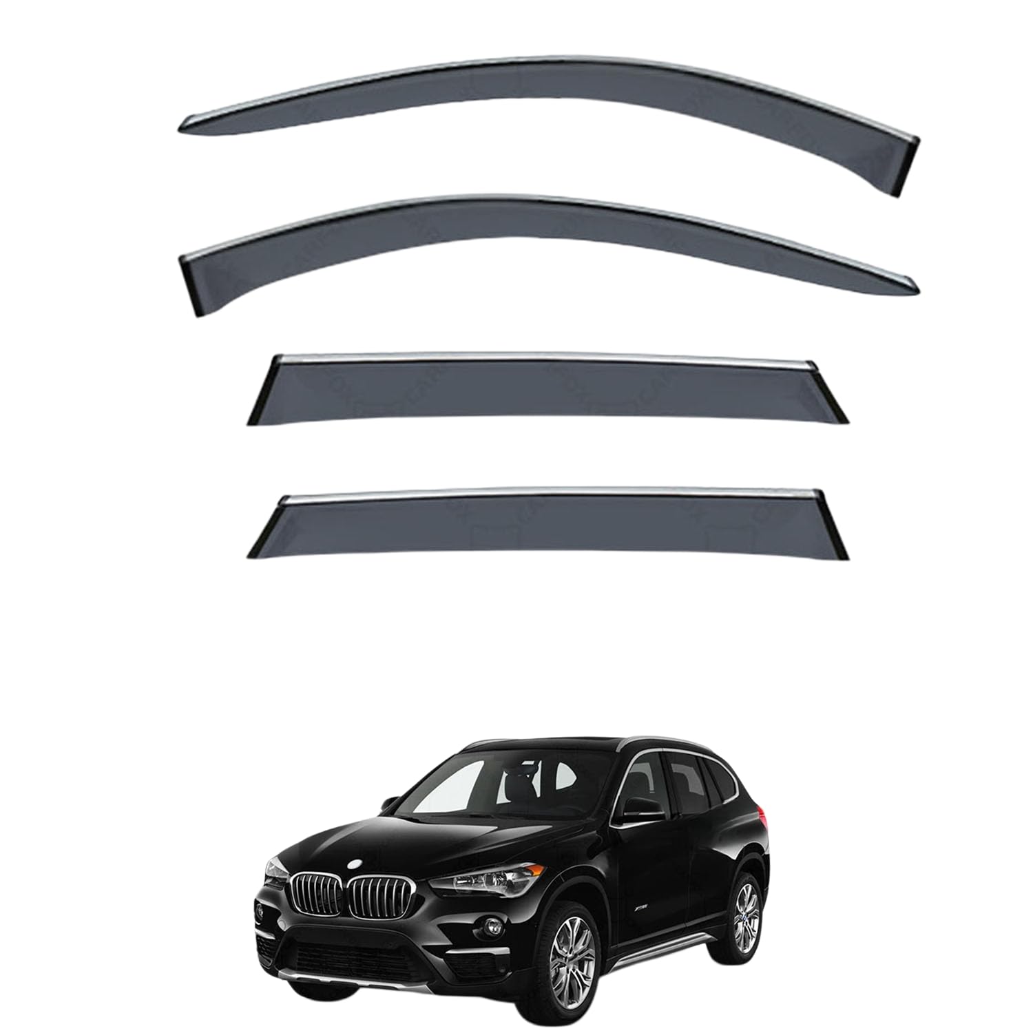 Other - に適用 BMW X1 F48 2016-2021 専用 ドアバイザー 車用レインガード 厳選アクリル製 防雨性 風切り音軽減 カスタムカーパーツ サイドバイザーセット 日よけ対策 通年使用 車外装備品 傷防止 簡単装着 視界を遮らない 結露除去 雨天走行
