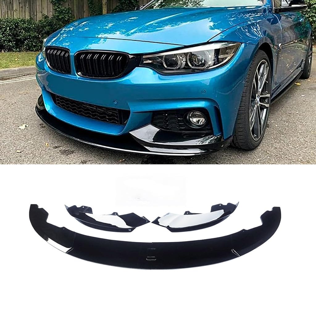 Rakuten - F32フロントスポイラー 2014年-2020年 BMW 4シリーズ F32 F33 F36 M スポーツ 420i 428i 435i M スポーツ 4分割り 塗装済み 艶あり黒 ABS製 フロントリップ リップスポイラー