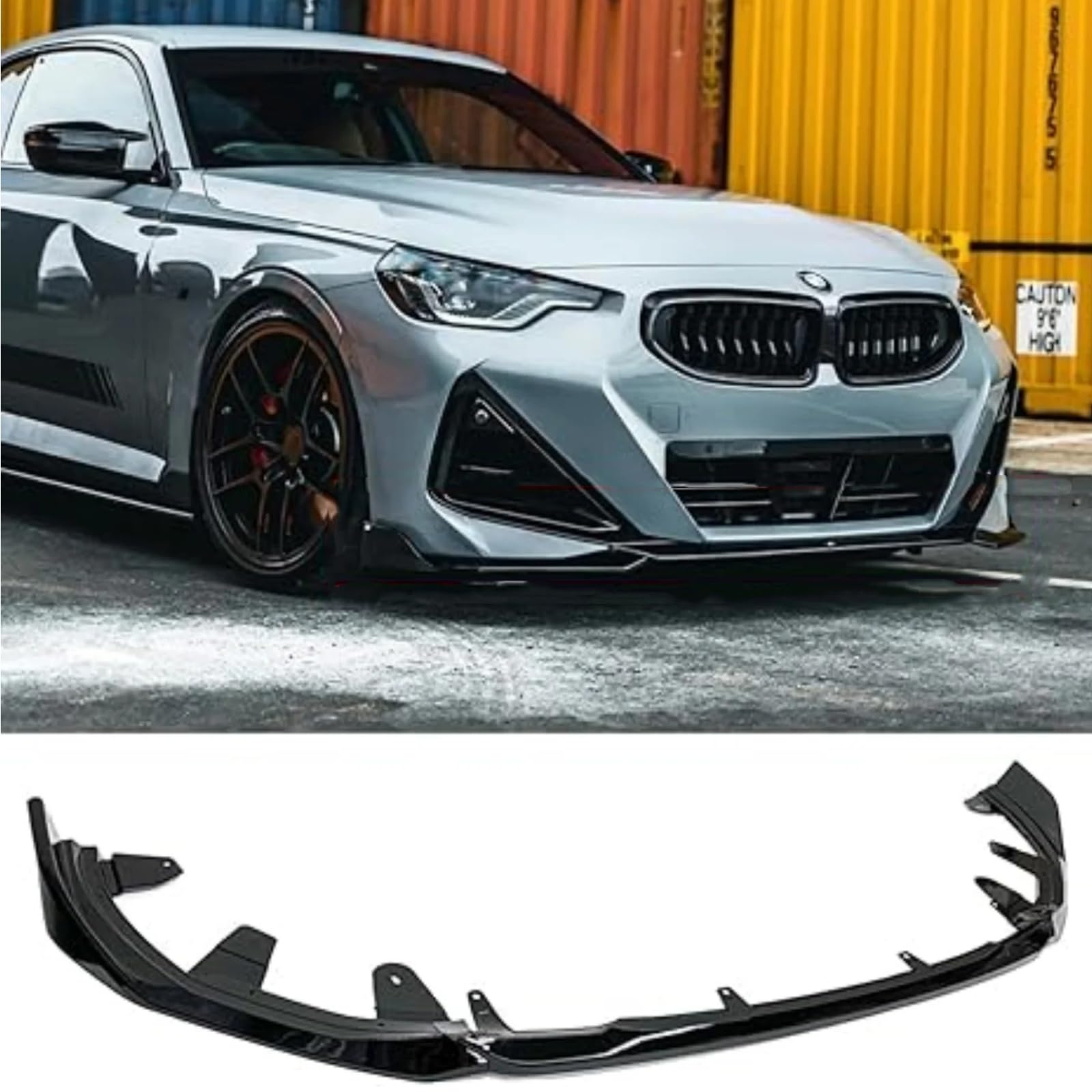 Rakuten - フロントスポイラー 2022-2025 BMW G42 クーペ 220i 230i M240i 車種専用 フロントリップ MPスタイル リップスポイラー グロスブラック フロントバンパー ABS製 塗装済み