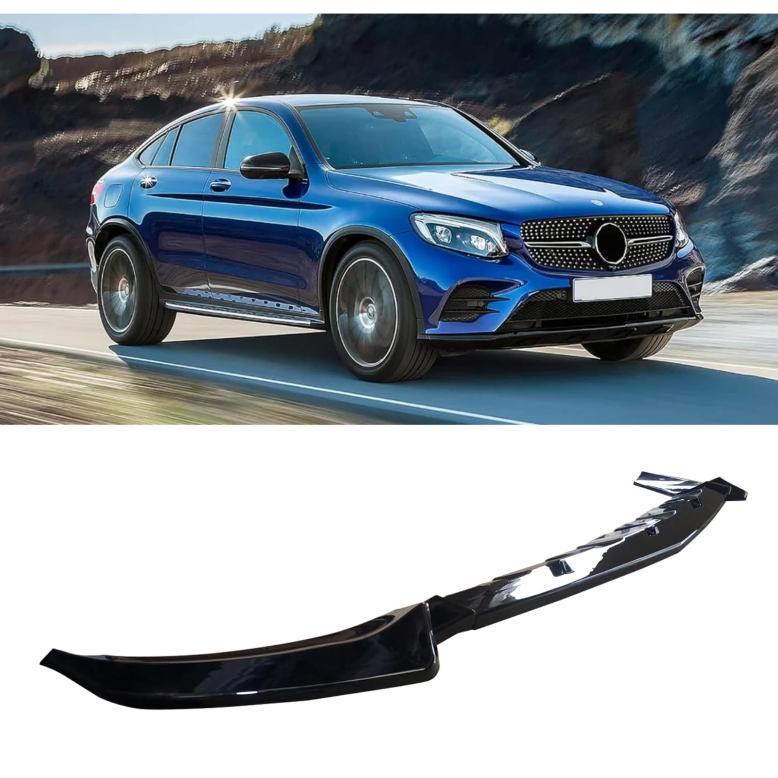 Rakuten - ベンツ フロントスポイラー 2016-2019 GLC X253 C253 スポーツ リップスポイラー フロントリップ ロントバンパー リップスプリッター 艶あり黒 ABS 塗装済み