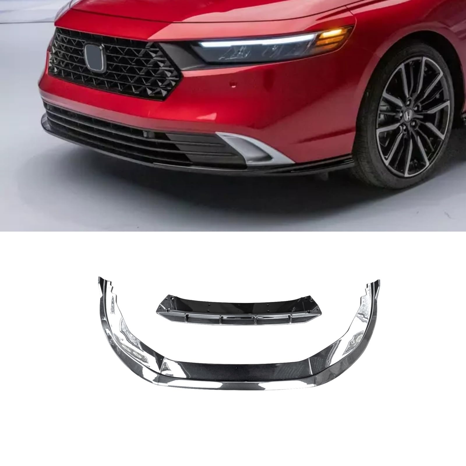Rakuten - フロント リップ スポイラー ホンダ アコード セダン 2023年-2025年 車種専用 アクセ サリー 改装パーツ ドレスアップパーツ カーボン調