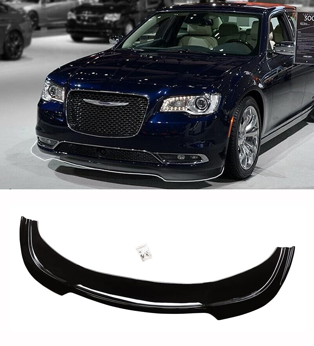 300C フロントスポイラー 2015-2022 クライスラー 300 RT R/T フロントリップ 純正パーツ 改装パーツ ABS製 塗装済み 艶あり黒 カーアクセサリー