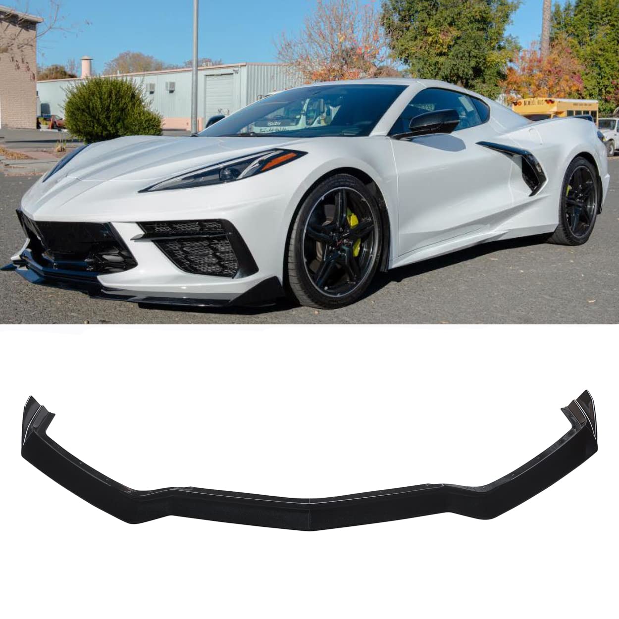 フロントスポイラー 2020-2025年 シボレー コルベット 2LT 3LT コンバーチブル C8 GM 5VMスタイル カーボンフラッシュ 新しいカラー ユニークカラー ABS製 塗装済み エアロパーツ ガーニッシュ カーアクセサリー