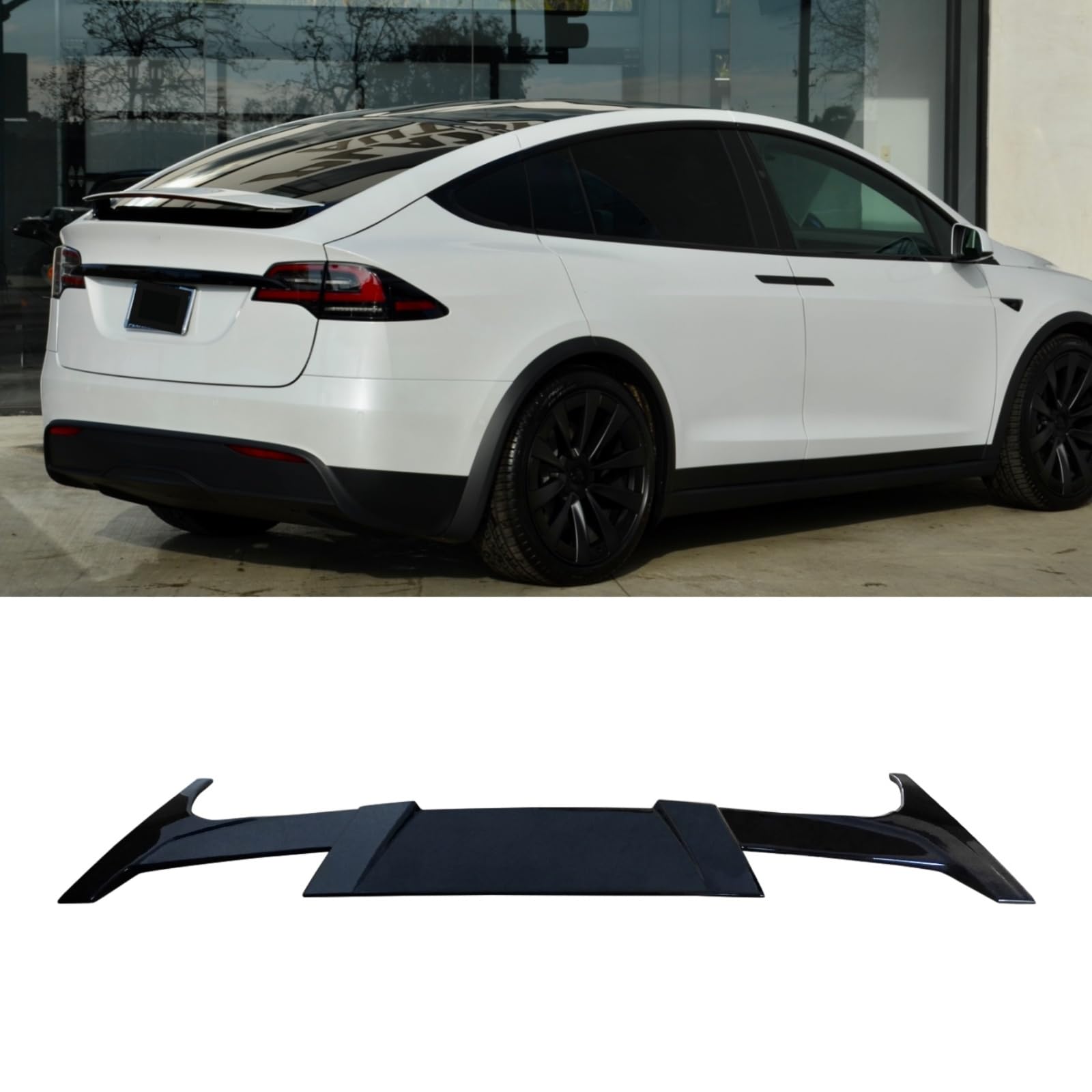 ルーフスポイラー 2016-2025 テスラ MODEL X 専用設計 カスタムパーツ リヤスポイラー トランクスポイラー リアアンダースポイラー ABS製 塗装済み 艶消し黒
