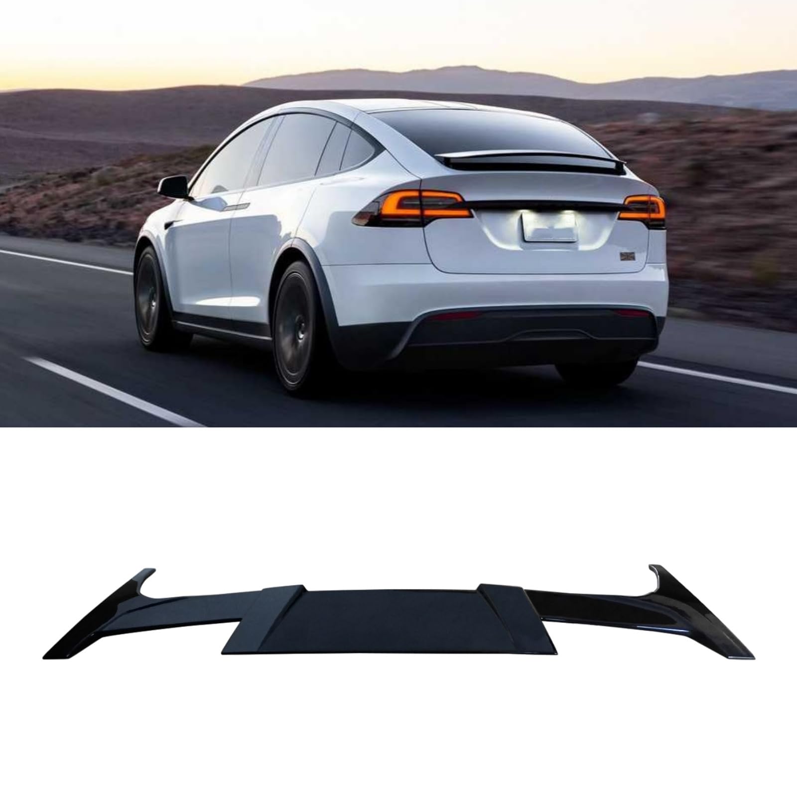 ルーフスポイラー 2016-2025 テスラ MODEL X 専用設計 カスタムパーツ リヤスポイラー トランクスポイラー リアアンダースポイラー ABS製 塗装済み 艶あり黒