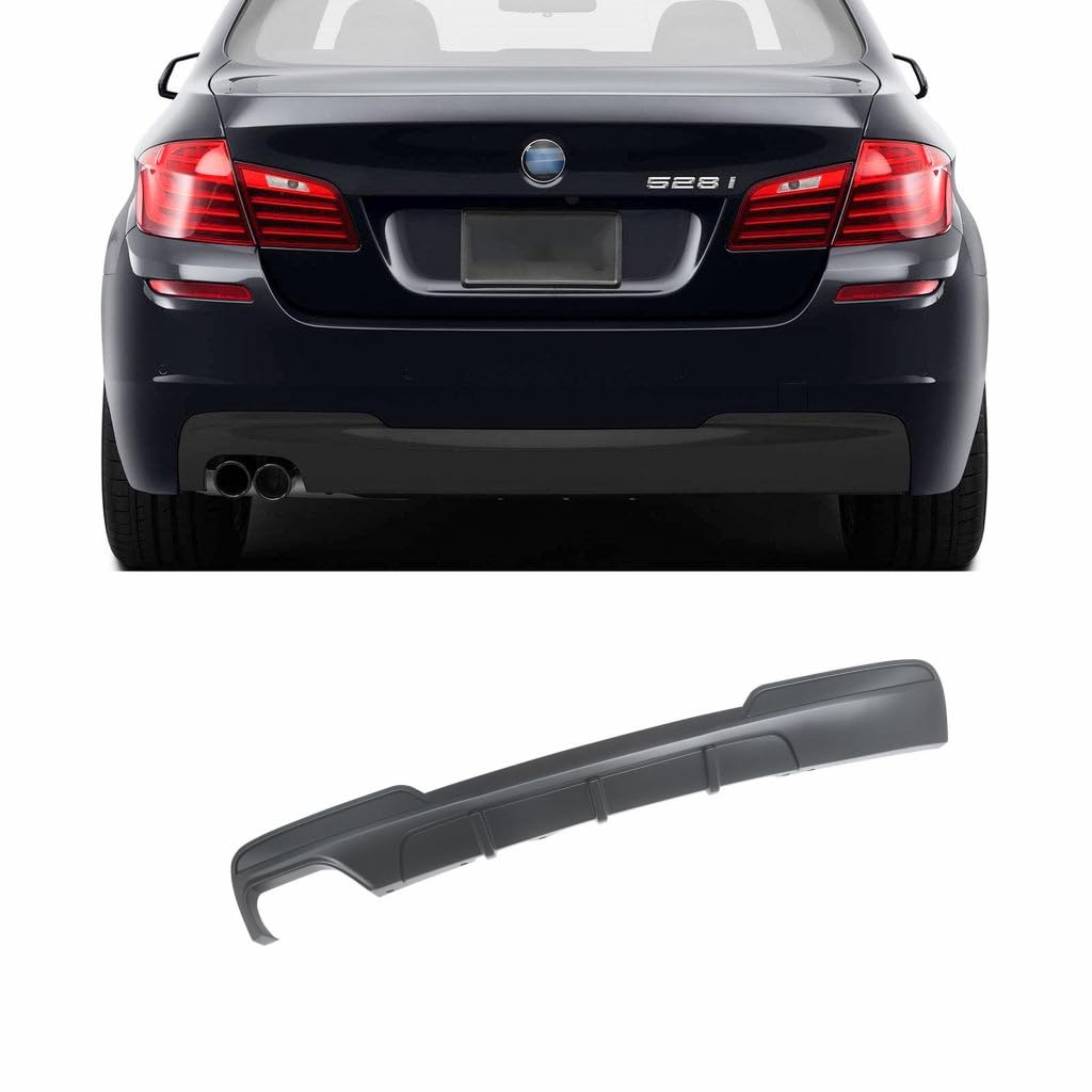 リアディフューザー BMW 5シリーズ F10 F11 523d 523i 528i 535i セダン 2011年〜2016年 適合 車種専用 リアパンバースポイラー リアパンバーディフューザー ABS 塗装済み 艶消し黒