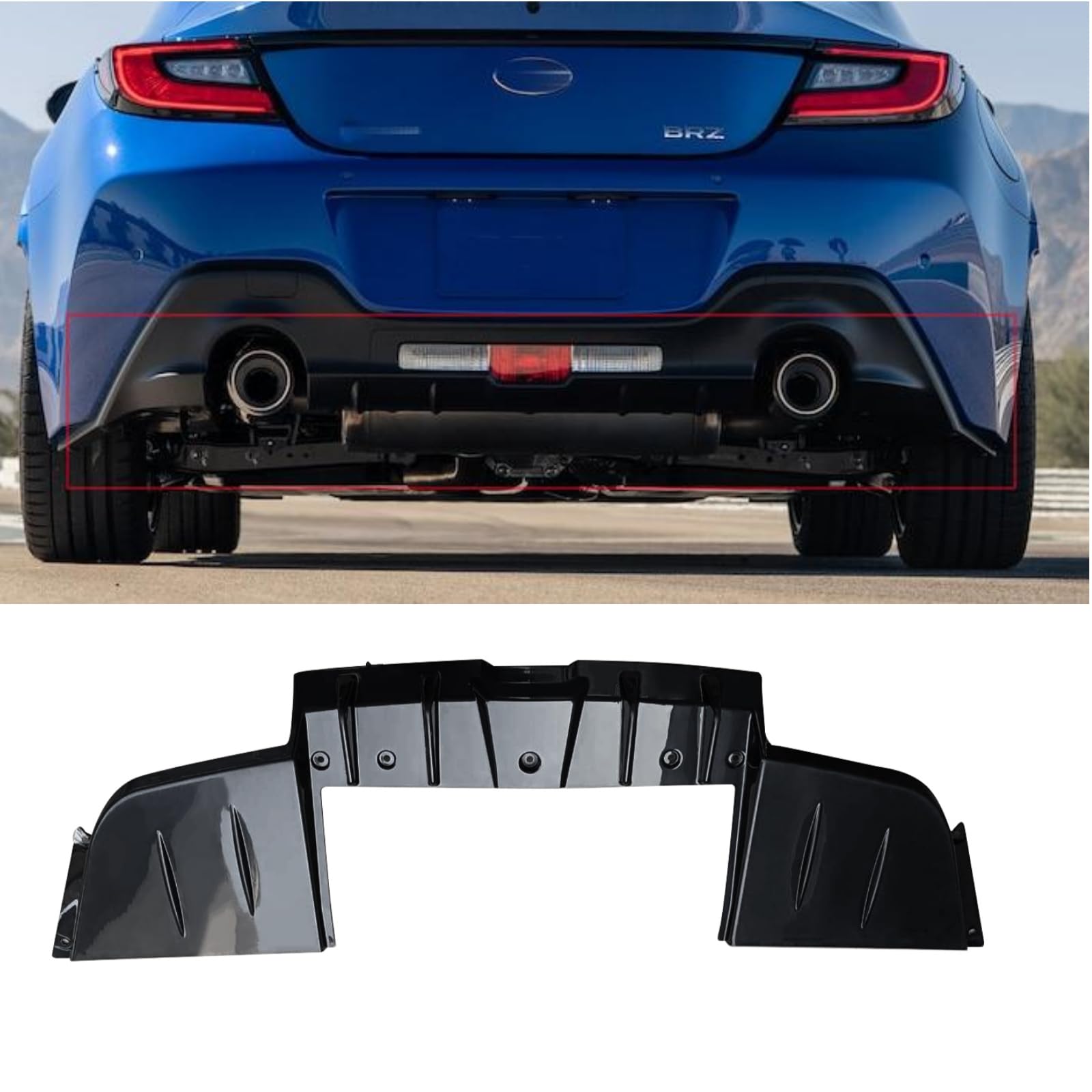 GR86 リアディフューザー トヨタ GR86 ZN8 / スバル BRZ ZD8 2021年-2025年 適合 車種専用 リアパンバースポイラー リアパンバーディフューザー ABS製 純正部品 カスタム カーアクセサリー 改装パーツ エアロパーツ 艶あり黒
