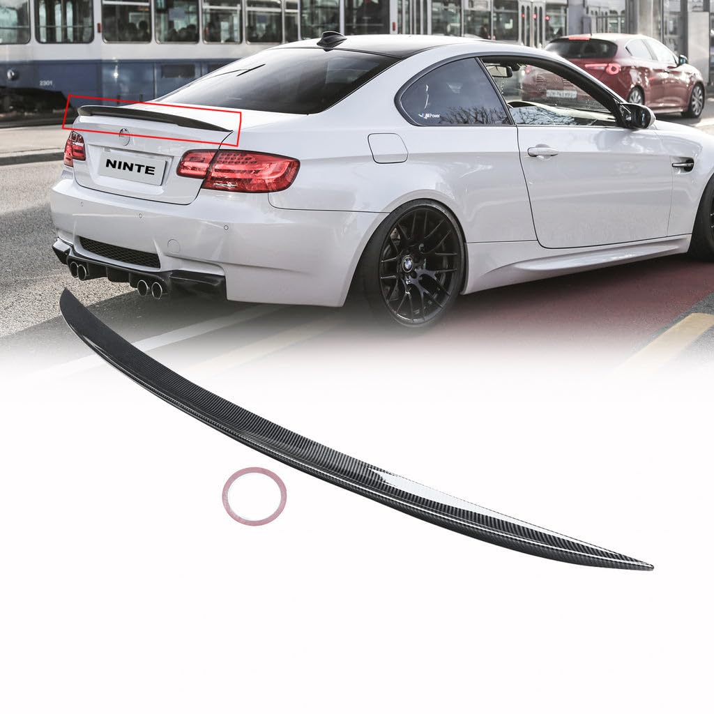 M3 E92 リアスポイラー BMW M3 E92 クーペ 2006年〜2013年 車種専用 リアウイング トランクスポイラー リアアンダースポイラー カーボン調 ABS製 塗装済み エアロパーツ ガーニッシュ カーアクセサリー