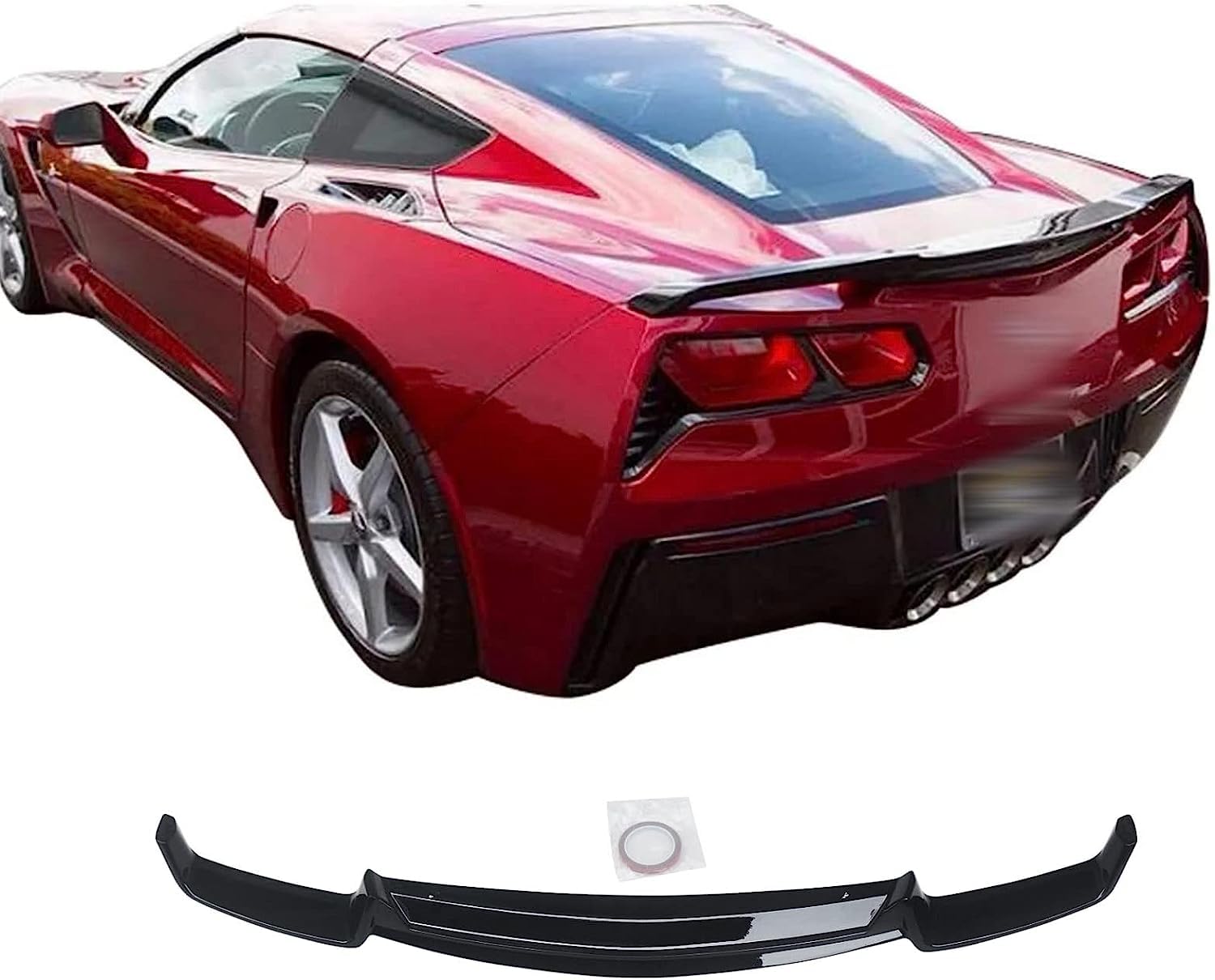 Rakuten - シボレー コルベット 7代目 リアスポイラー 2014-2019 シボレー?コルベット（CORVETTE）7代目 C7 Z51 Z06 車種専用 リアウィング トランクスポイラー リアアンダースポイラー 改装パーツ ABS製 塗装済み 艶あり黒 純正部品 エアロパーツ カスタム カーアクセサリー