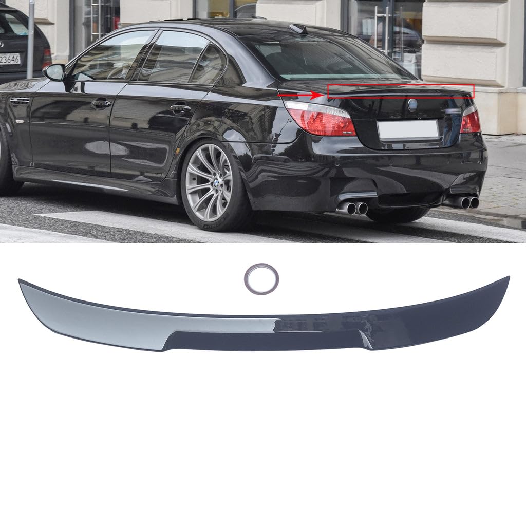 E60 リアスポイラー BMW 5シリーズ E60 セダン 2004年〜2010年 車種専用 リアウイング トランクスポイラー リアアンダースポイラー 艶あり黒 ABS製 塗装済み エアロパーツ ガーニッシュ カーアクセサリー