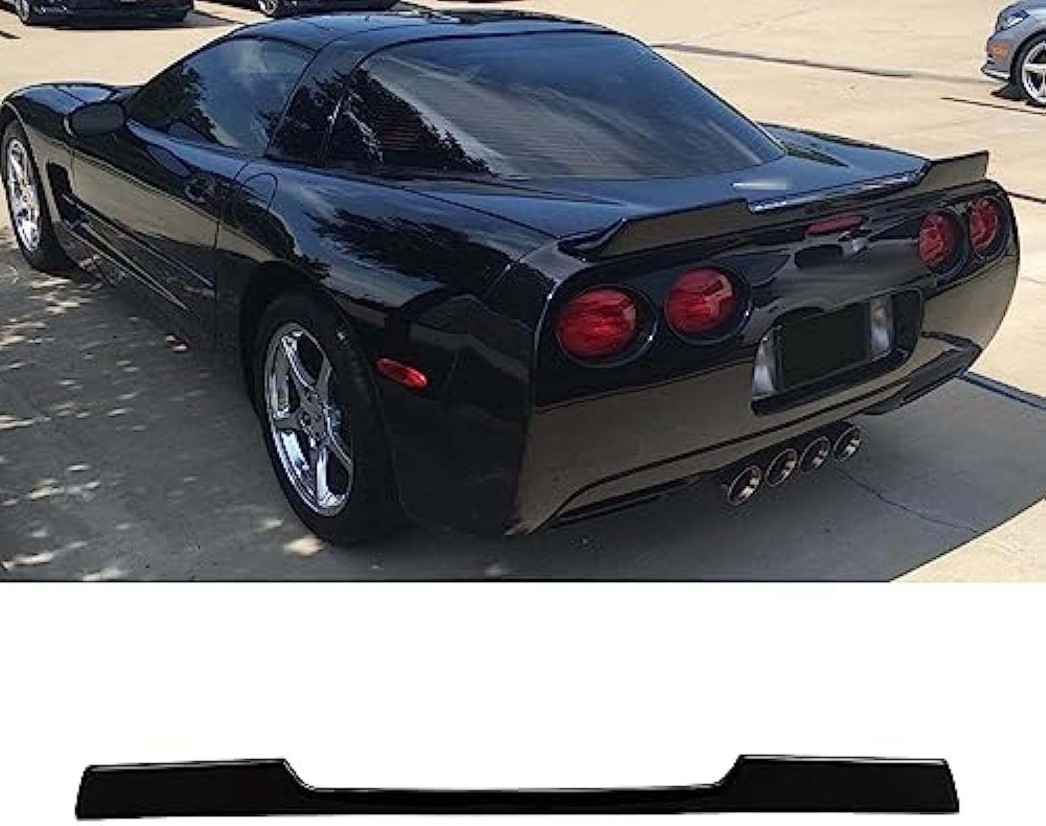 Rakuten - シボレー コルベット 5代目 リアスポイラー 1997-2004 シボレー?コルベット（CORVETTE）5代目 C5 車種専用 リアウィング トランクスポイラー リアアンダースポイラー 改装パーツ ABS製 塗装済み 艶あり黒 純正部品 エアロパーツ カスタム カーアクセサリー