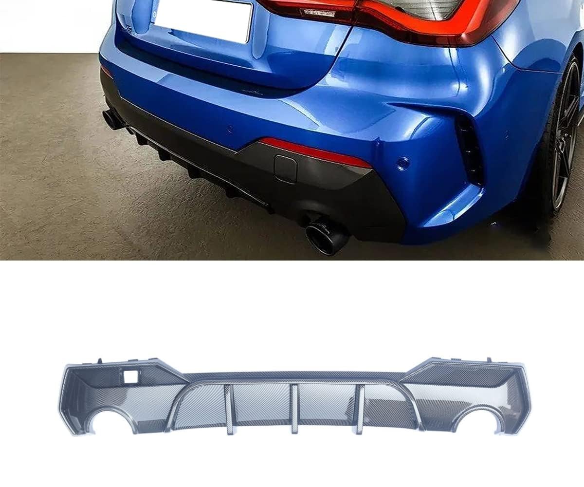 Rakuten - リアディフューザー 2021-2025 BMW 4シリーズ G22 G23 Mスポーツ 車種専用 リアスポイラー ABS製 純正部品 テールランプ カーボン調 （ライトなし）