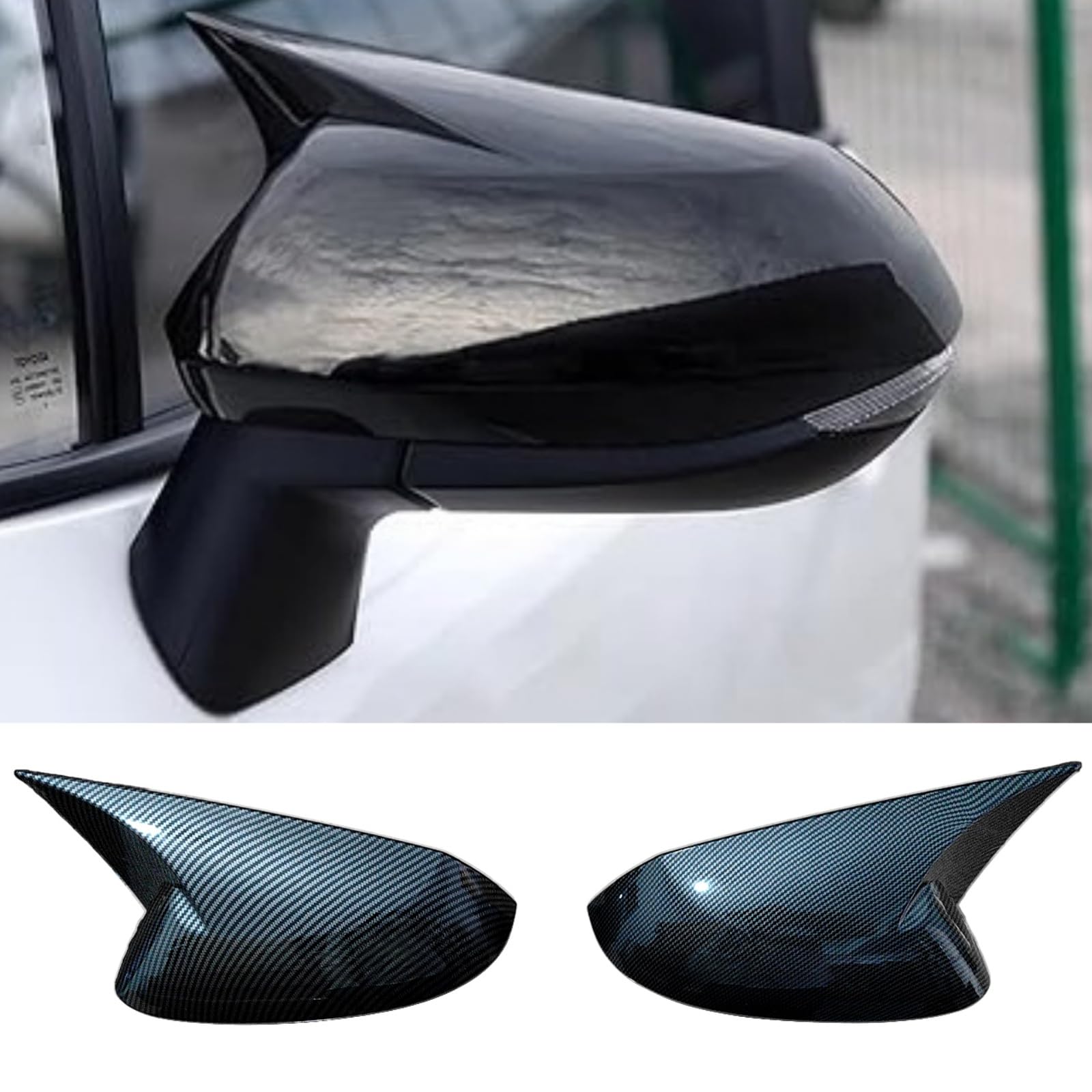 Rakuten - バックミラー カバー トヨタ カローラ 2019-2023 車種専用 カーボン調 塗装済み オックスホーン ドアミラー サイドミラー