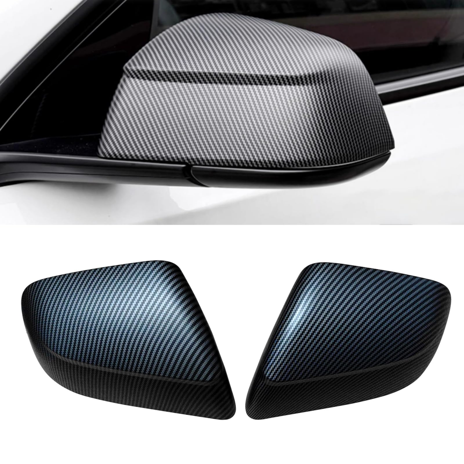 Rakuten - ドアミラーカバー テスラ モデルY ジュニパー 2025 2026 サイドミラーカバー カーアクセサリー 傷防止 取り付け簡単 左右セット バックミラーカバー ABS アカーボン