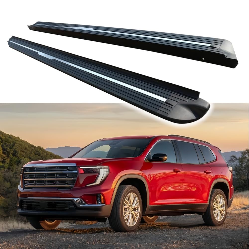 Rakuten - サイドステップ ランニングボード ナーフバー サイドペダルプロテクター GMC Acadia 2024-2026 ブラック(HJG)用 2個