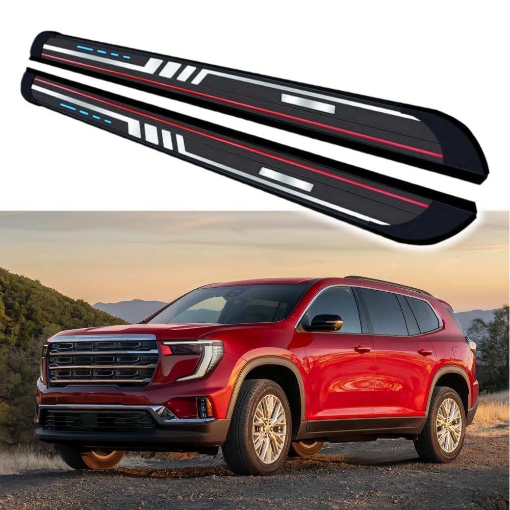 Rakuten - サイドステップ ランニングボード ナーフバー サイドペダルプロテクター GMC Acadia 2024-2026 ブラック(ZY)用 2個