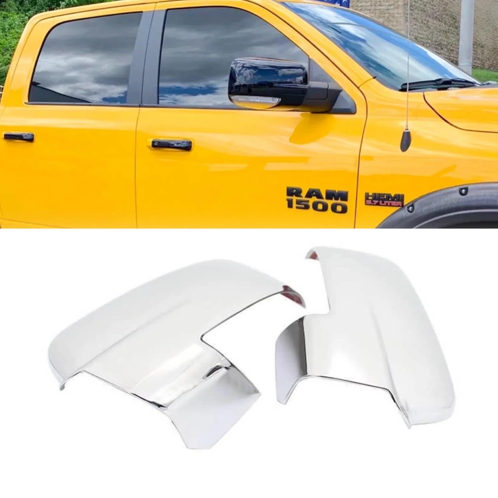2009-2018 ダッジ ラム 1500 2500 3500 ＆ 2019-2024 ラム 1500 クラシック 車種専用 アウターミラー ドアミラーカバー サイドミラーカバー カーアクセサリー 傷防止 取り付け簡単 左右セット ドレスアップ バックミラーカバー カーパーツ
