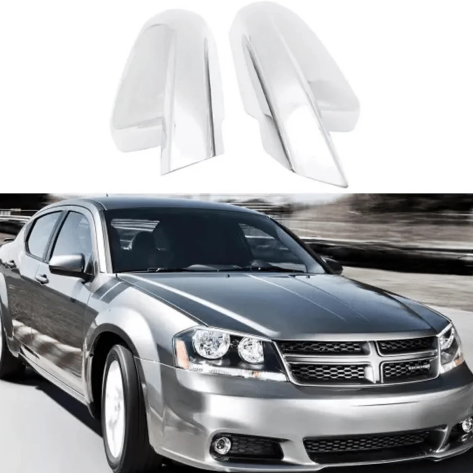 ダッジ アベンジャー SE 2008-2014 車種専用 アウターミラー ドアミラーカバー サイドミラーカバー カーアクセサリー 傷防止 左右セット