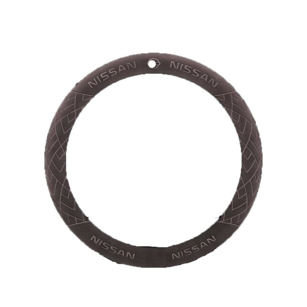 Rakuten - カーステアリングホイールカバー適合日産 キックス/キックス (オフロード仕様) 1枚入り スエード素材の快適な肌触り 専用カーロゴ保護ケース 吸汗速乾 通気性 滑り止め 車内インテリア Brown-38cm [並行輸入品]
