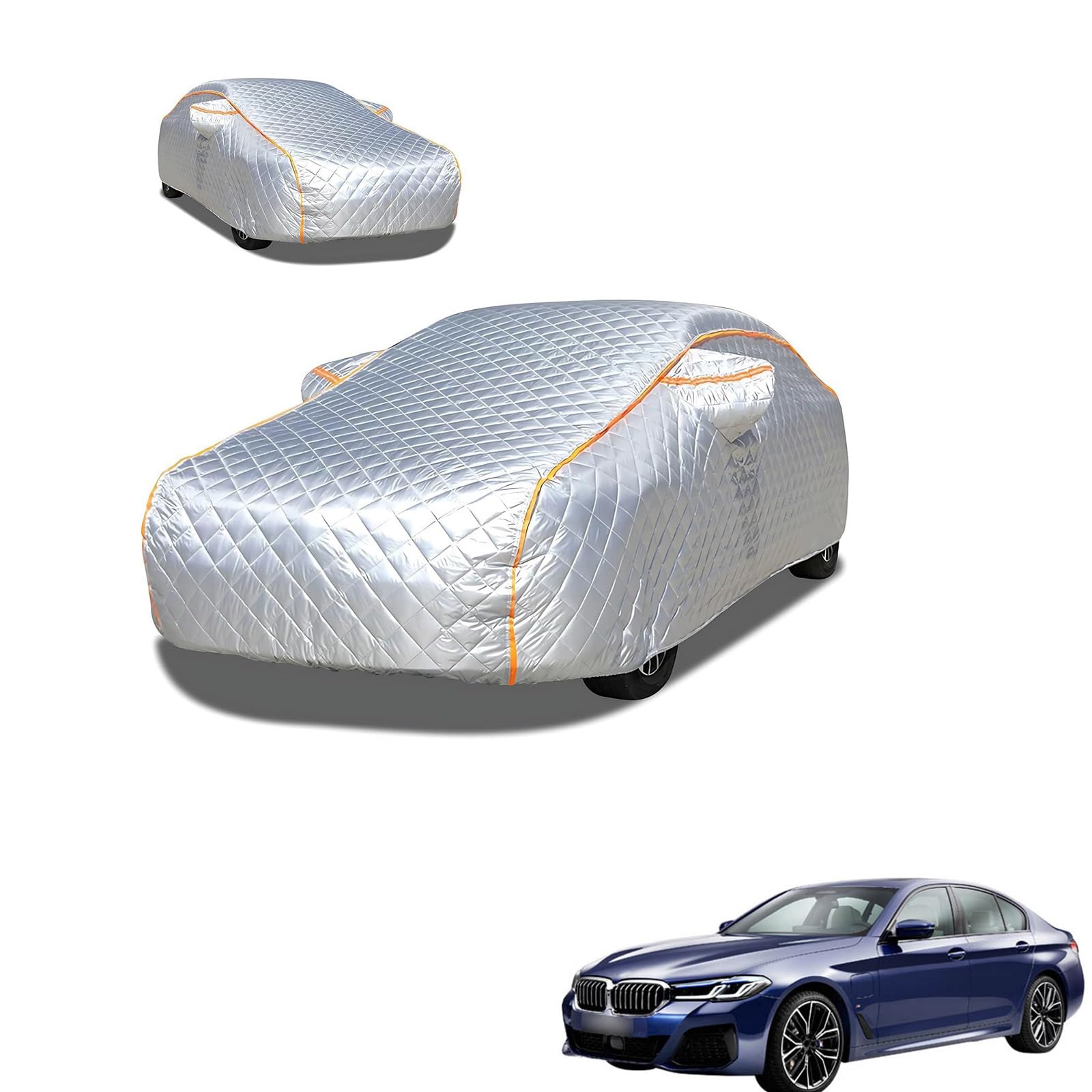 Rakuten - BMW 5シリーズ G30 2016年12月〜2023年6月 専用 極厚5層構造 車カバー 雹対策 ボディカバー 裏起毛 防水 撥水 防雪 紫外線対策 自動車カバー 凍結防止 黄砂 PM2.5 対策 四季対応 屋外 屋内 傷防止 丈夫 収納袋付き