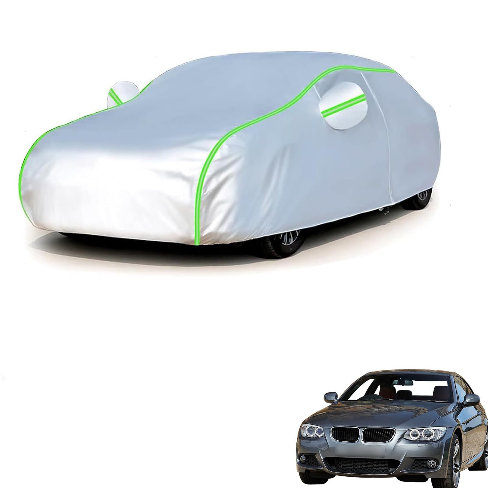 BMW 3シリーズクーペ E92 2006年9月〜2013年9月 専用 全天候対応自動車カバー 紫外線防止 雨対策 防風 防水 傷防止 反射ストリップ 収納袋 保護カバー