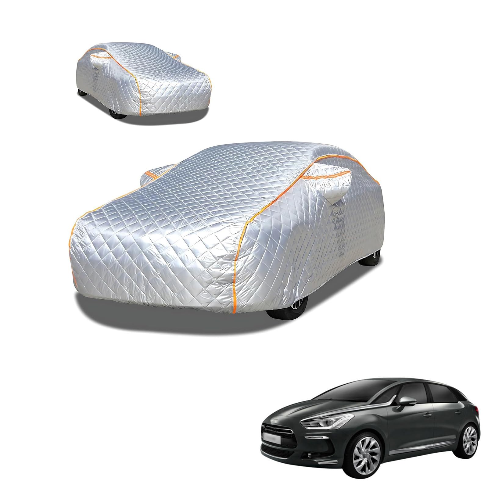シトロエン DS5 B81系 2012年8月〜2015年9月 専用 極厚5層構造 車カバー 雹対策 ボディカバー 裏起毛 防水 撥水 防雪 紫外線対策 自動車カバー 凍結防止 黄砂 PM2.5 対策 四季対応 屋外 屋内 傷防止 丈夫 収納袋付き