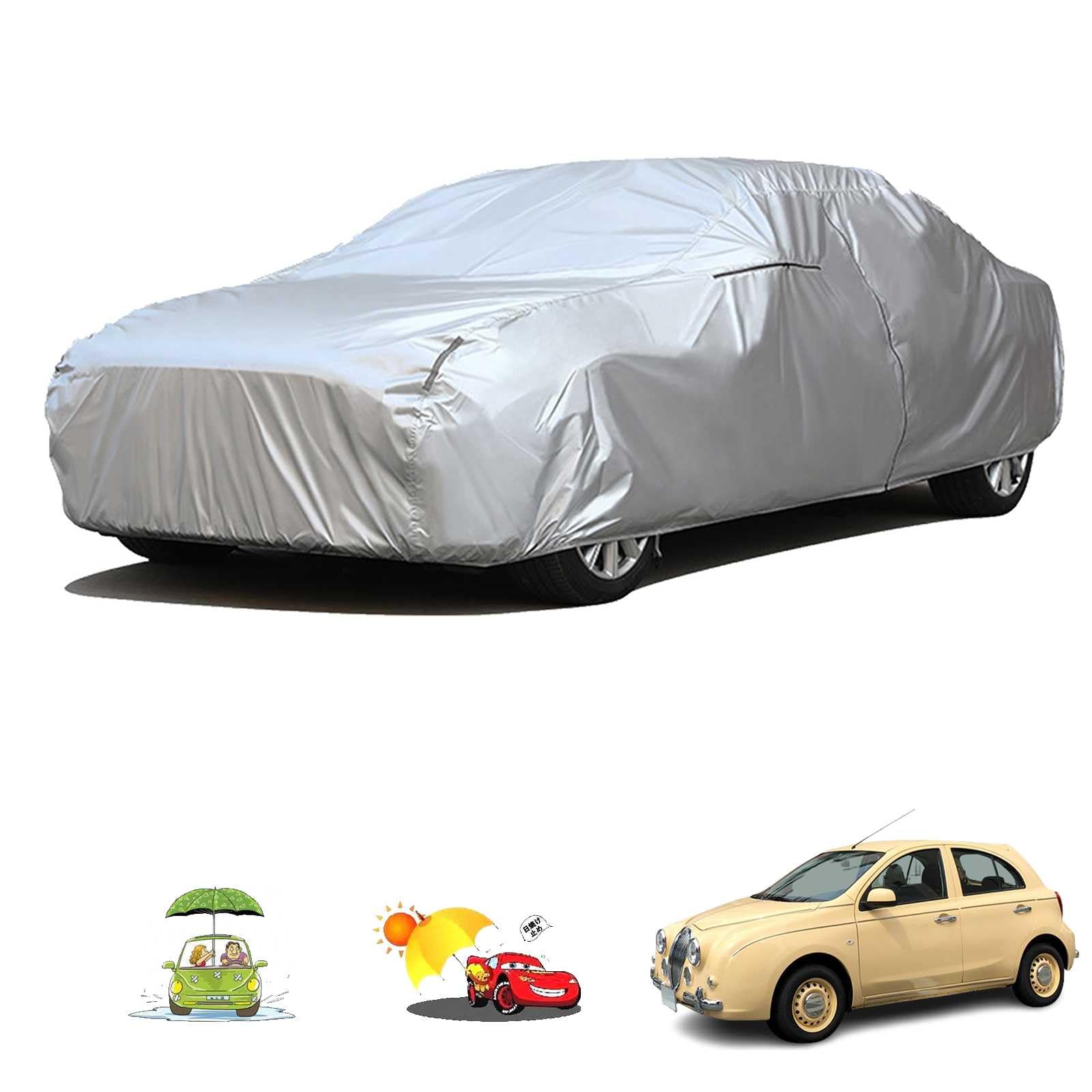 車カバー に適用 光岡自動車ビュート AK12 YK12 BNK12 専用 ボディカバー カスタムパーツ 車カバー S級生地 自動車用防水カバー 凍結防止 防水防塵 傷防止 汚れ防止 黄砂 雪対策 防風ロープ付き バックミラ—に専門設計