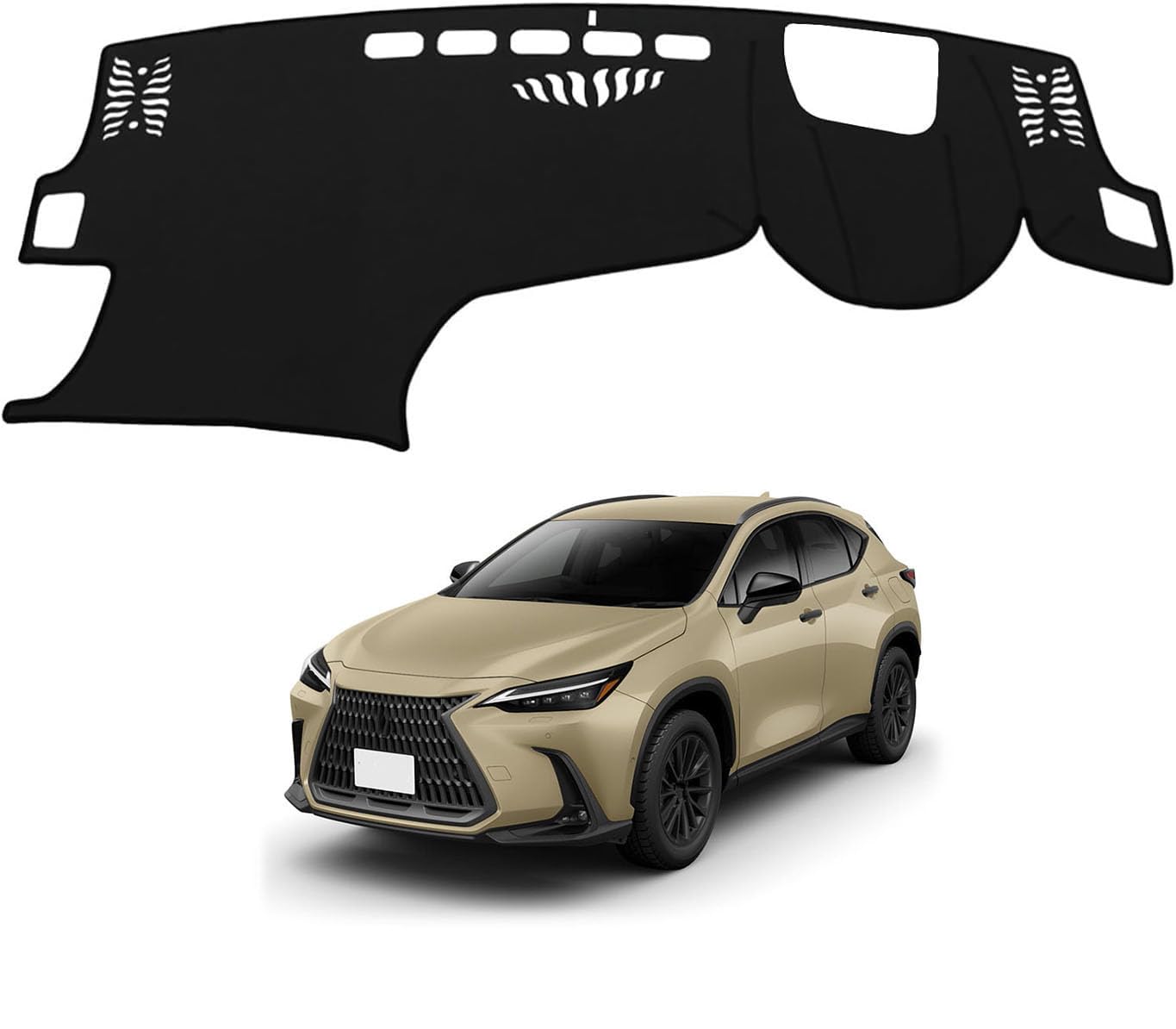 ダッシュボードマット レクサス NX 20系 HUD付き 2021年11月~ 専用 ダッシュボードカバー 車内 日焼け防止 結露対策 映り込み防止 反射防止 保護マット 断熱 ズレ防止 傷防止 内装 アクセサリー