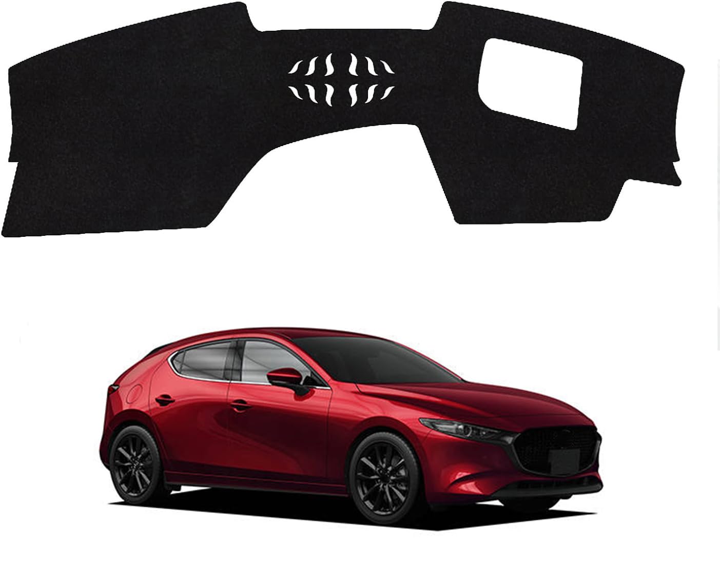 Rakuten - ダッシュボードマット マツダ Mazda3セダン Mazda3ファストバック HUD付き 2019年5月~ 専用 ダッシュボードカバー 車内 日焼け防止 結露対策 映り込み防止 反射防止 保護マット 断熱 ズレ防止 傷防止 内装 アクセサリー