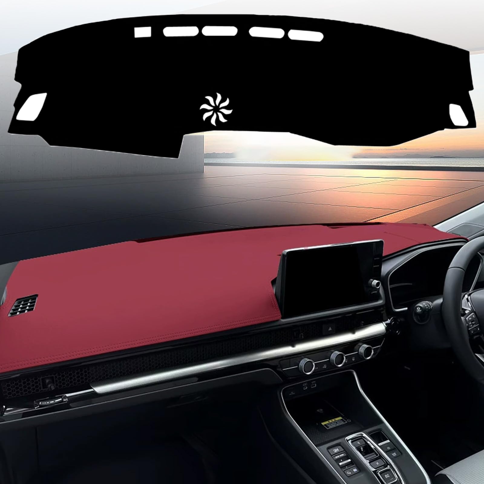 ダッシュボードマット に適用ホンダ アコード CV系 Accord (2020年2月-現行) ダッシュボードカバー【マイクロファイバーレザー素材】裏面滑り止め 保護マット サンシェードパッドカーペット UVカット カーアクセサリー 内装パーツ 簡単取付