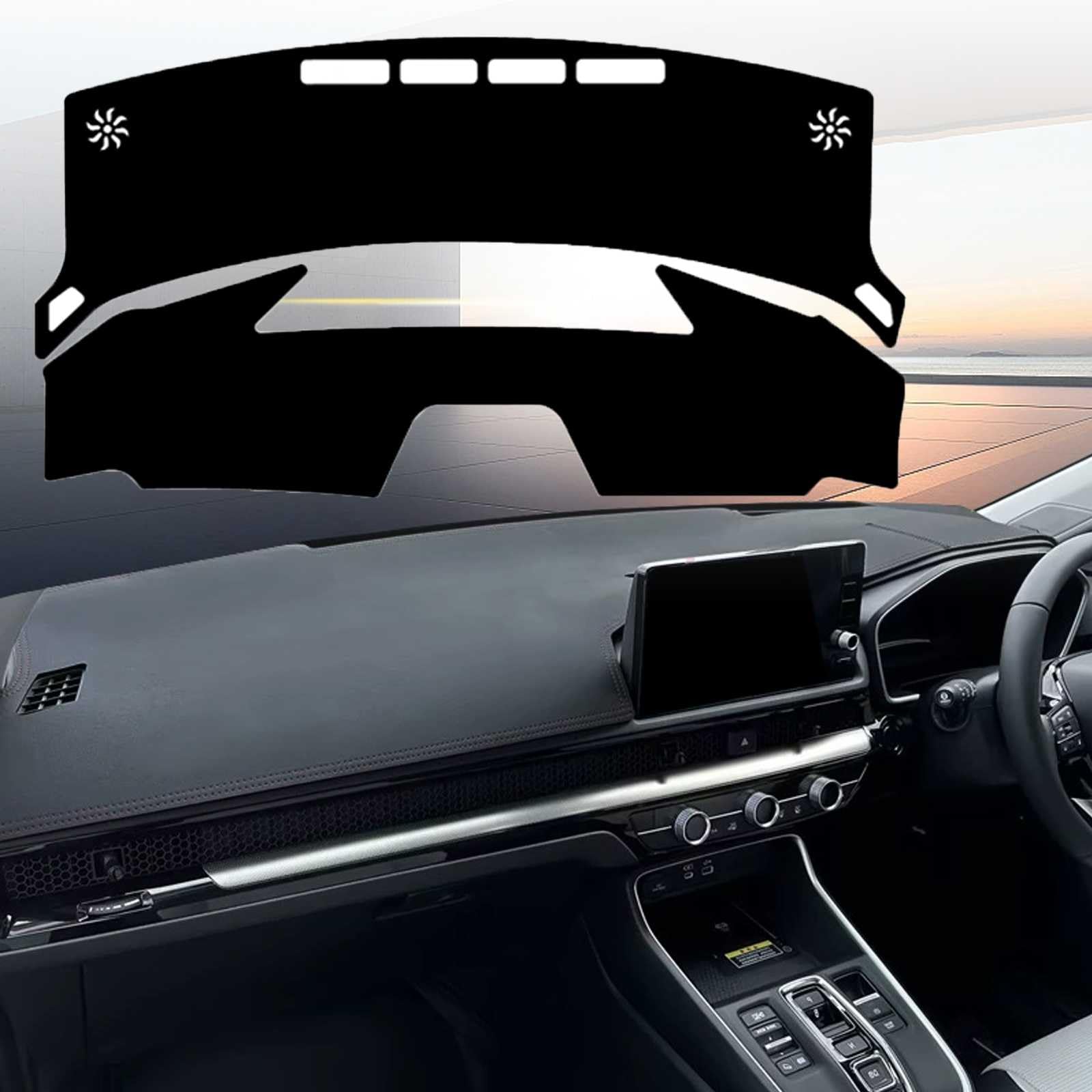 ダッシュボードマット に適用プリウス(Prius) ZVW51 ZVW55 50系(2015年12月~現行) プリウスPHV ZVW52 50系(2017年2月~現行) ダッシュボードカバー【マイクロファイバーレザー素材】裏面滑り止め 保護マット サンシェードパッドカーペット UVカット カーアクセサリー 内装パー